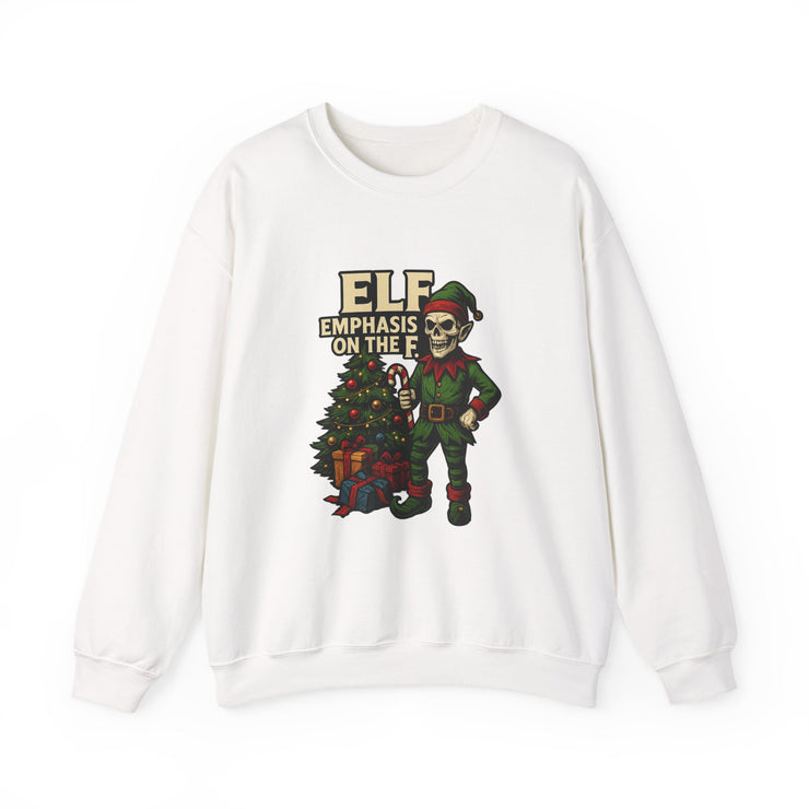 Funny Christmas Elf Sweatshirt - "Elf Emphasis on the &
