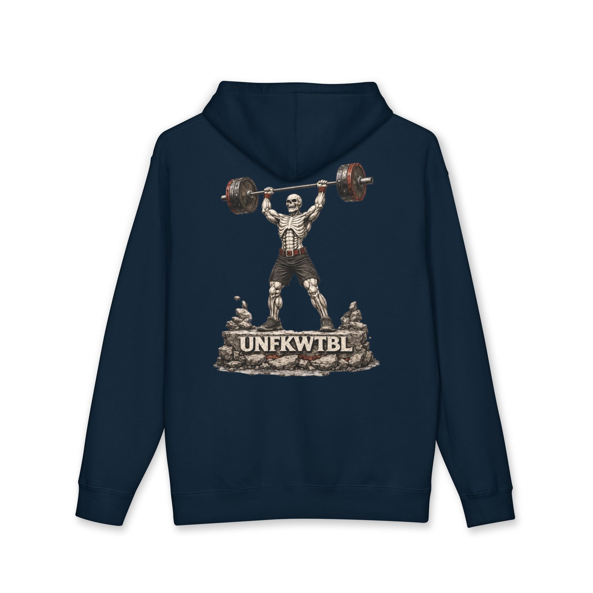 Weightlifter Skull Hoodie — UNFKWTBL Barbell Gym Hoodie
