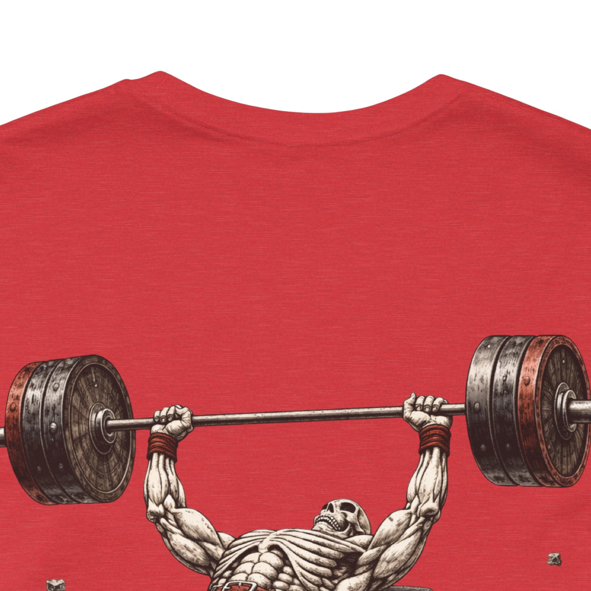 Weightlifting Tee — Vintage Bench Press Skull Design (UNFKWTBL)