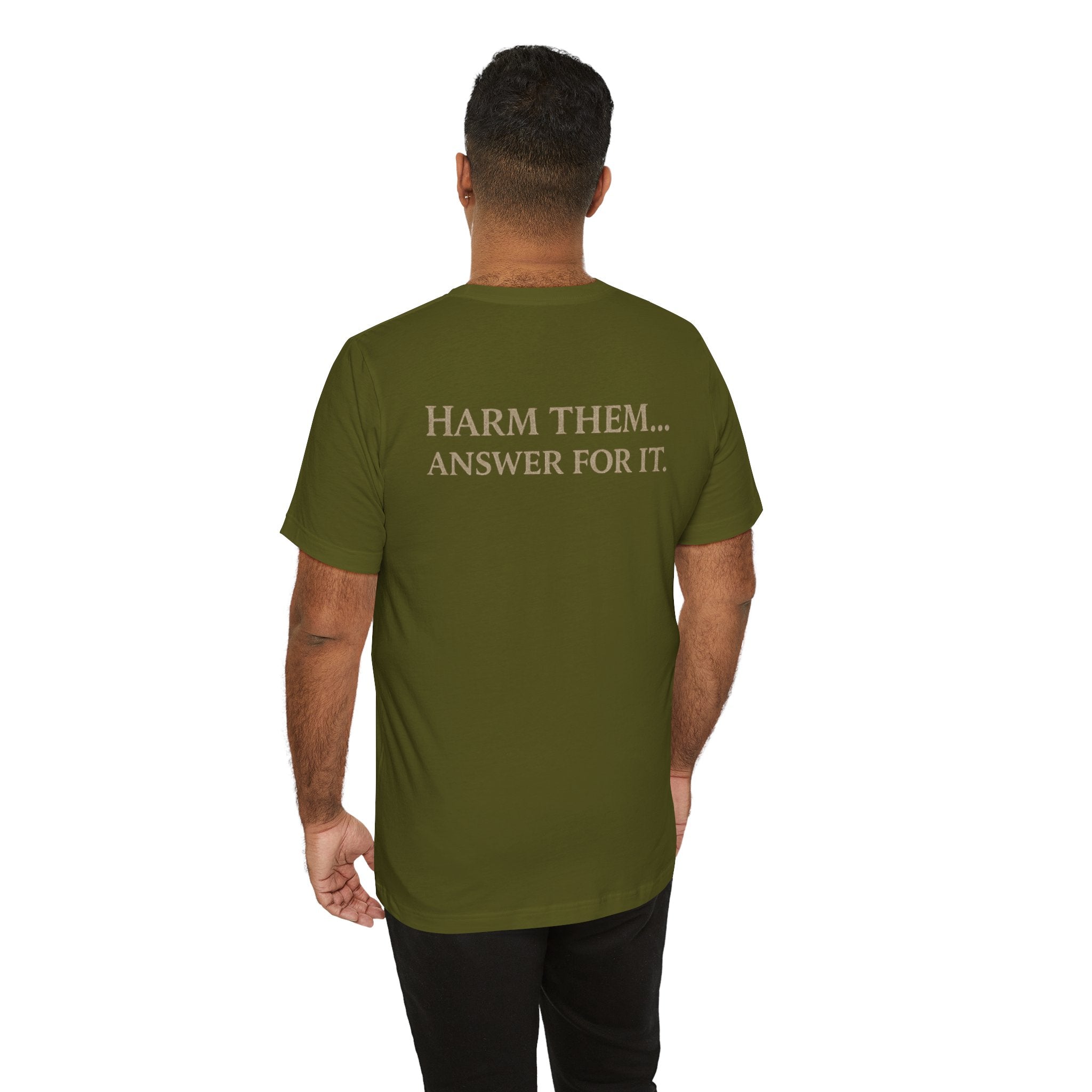 Protect the Innocent Skull Tee — "Harm Them... Answer For It." Statement T-Shirt