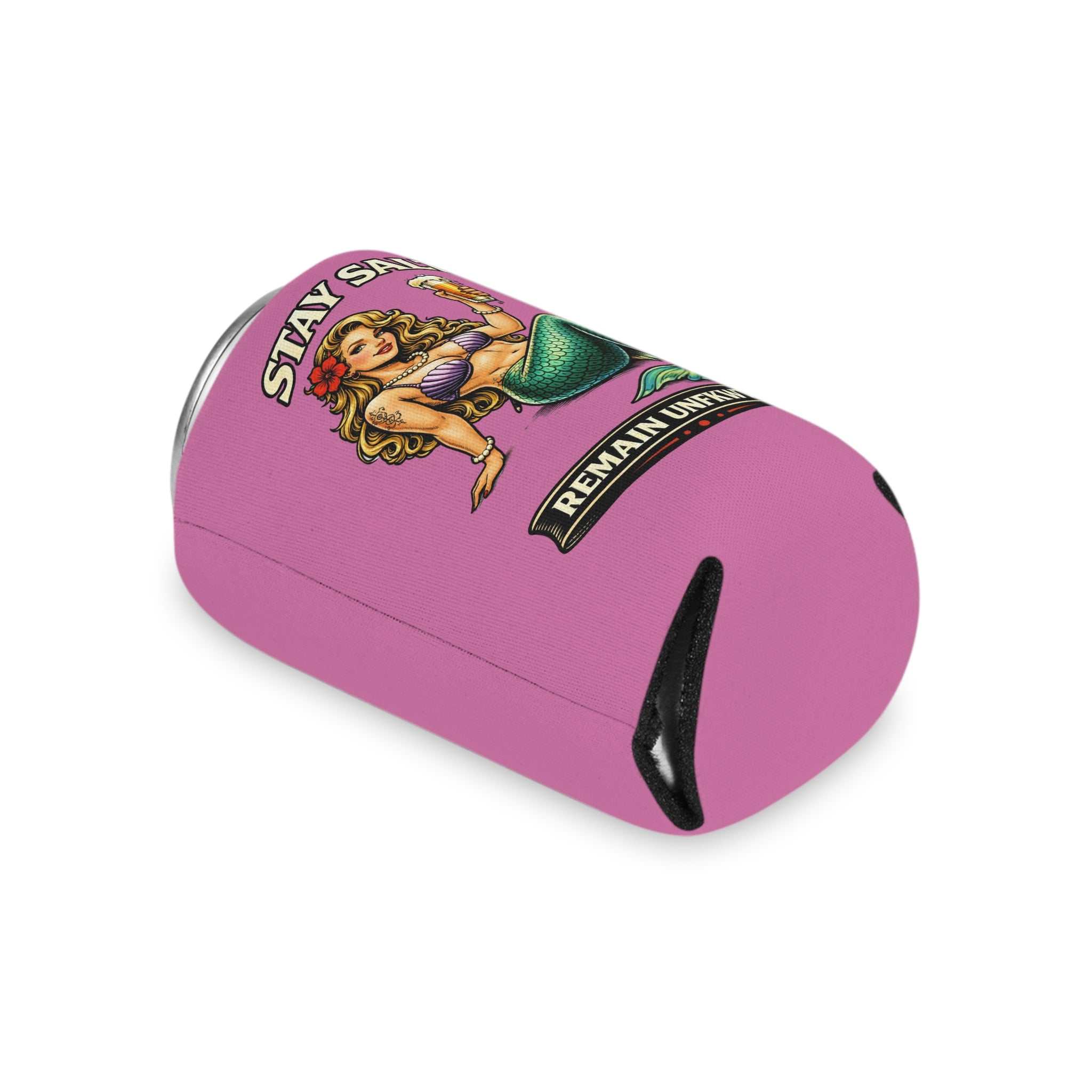 Can Cooler — "Stay Salty / Stay Cold" Mermaids & Skeleton Beer Koozie
