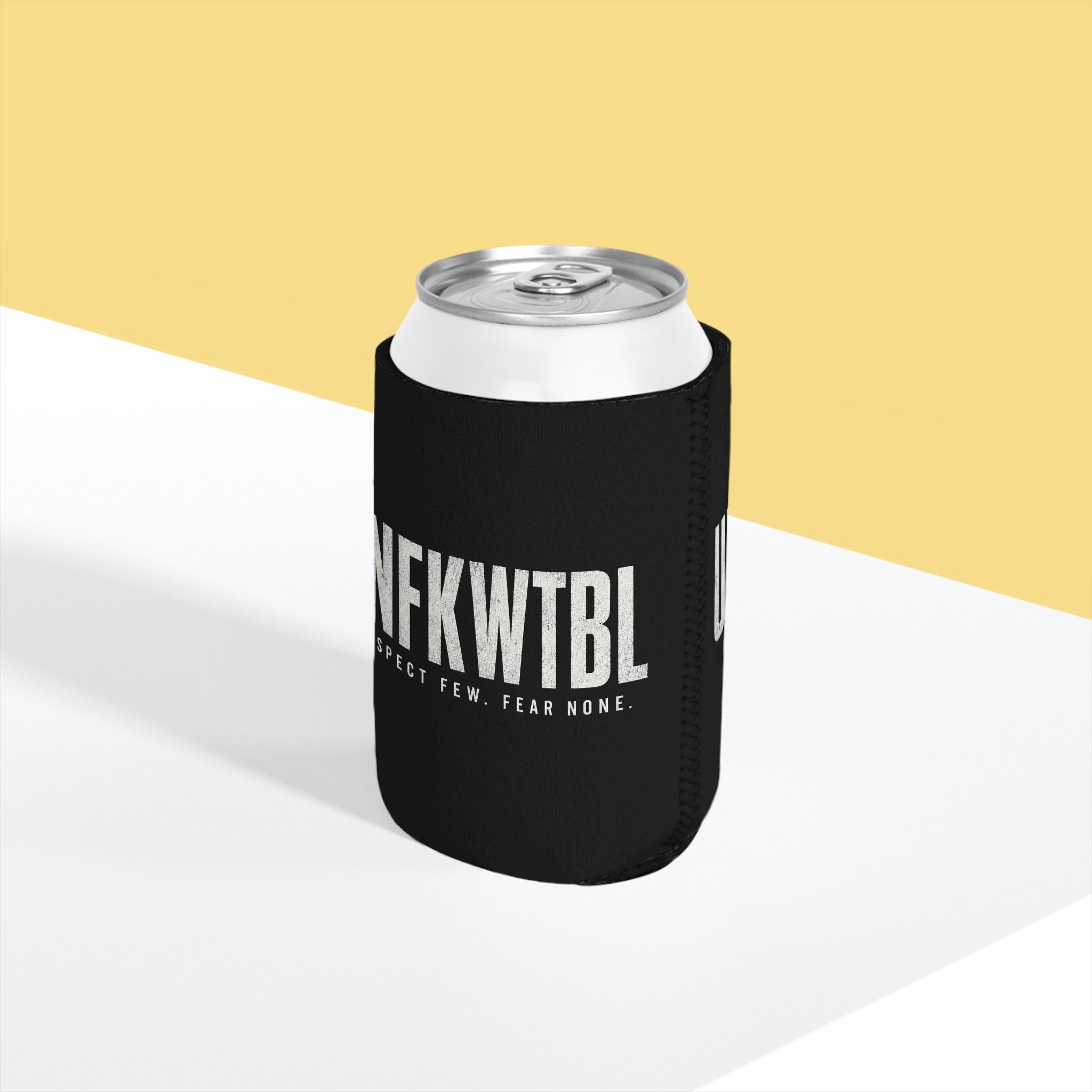 UNFKWTBL Can Cooler Sleeve — 'Respect Few. Fear None.' Beer Koozie