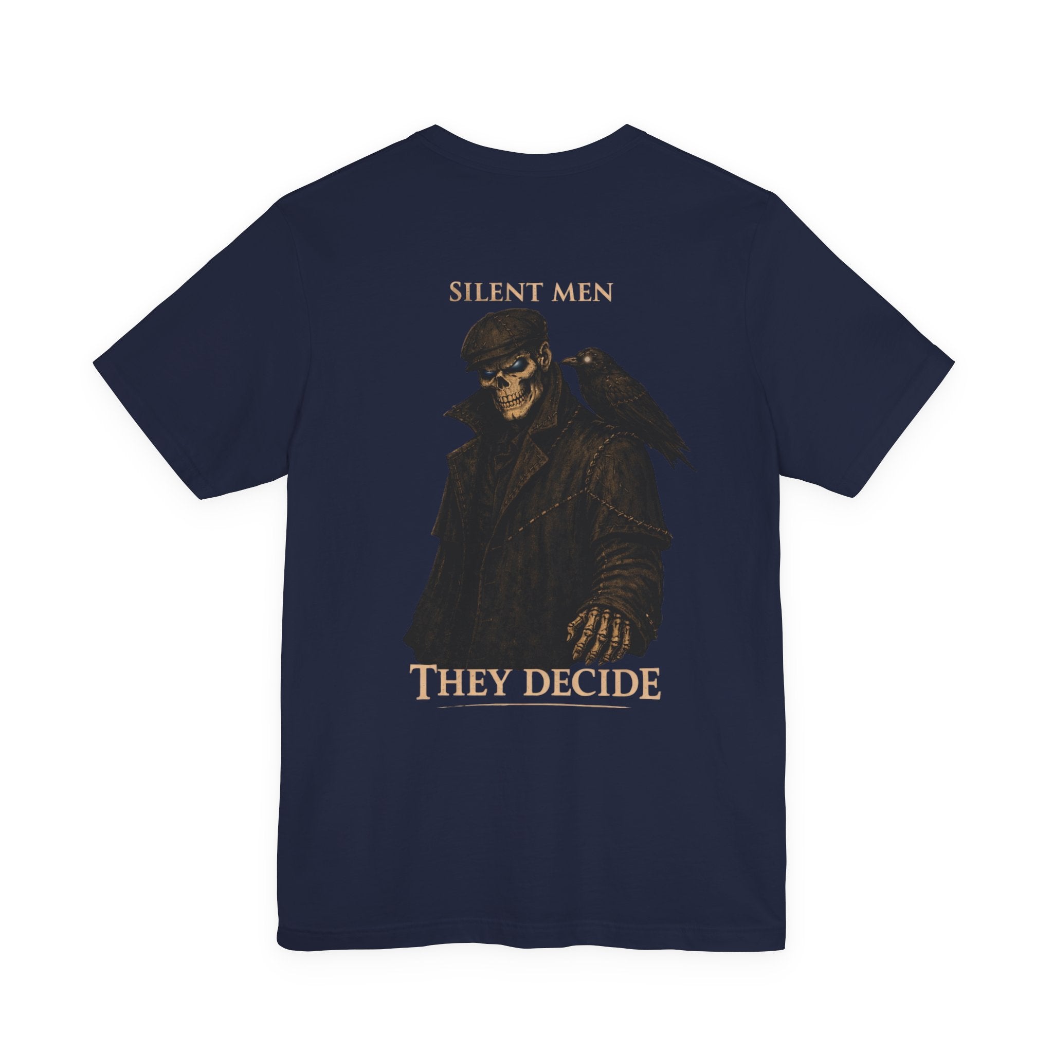 Silent Men Skull Rider Tee — 'Silent Men They Decide' Graphic T-Shirt