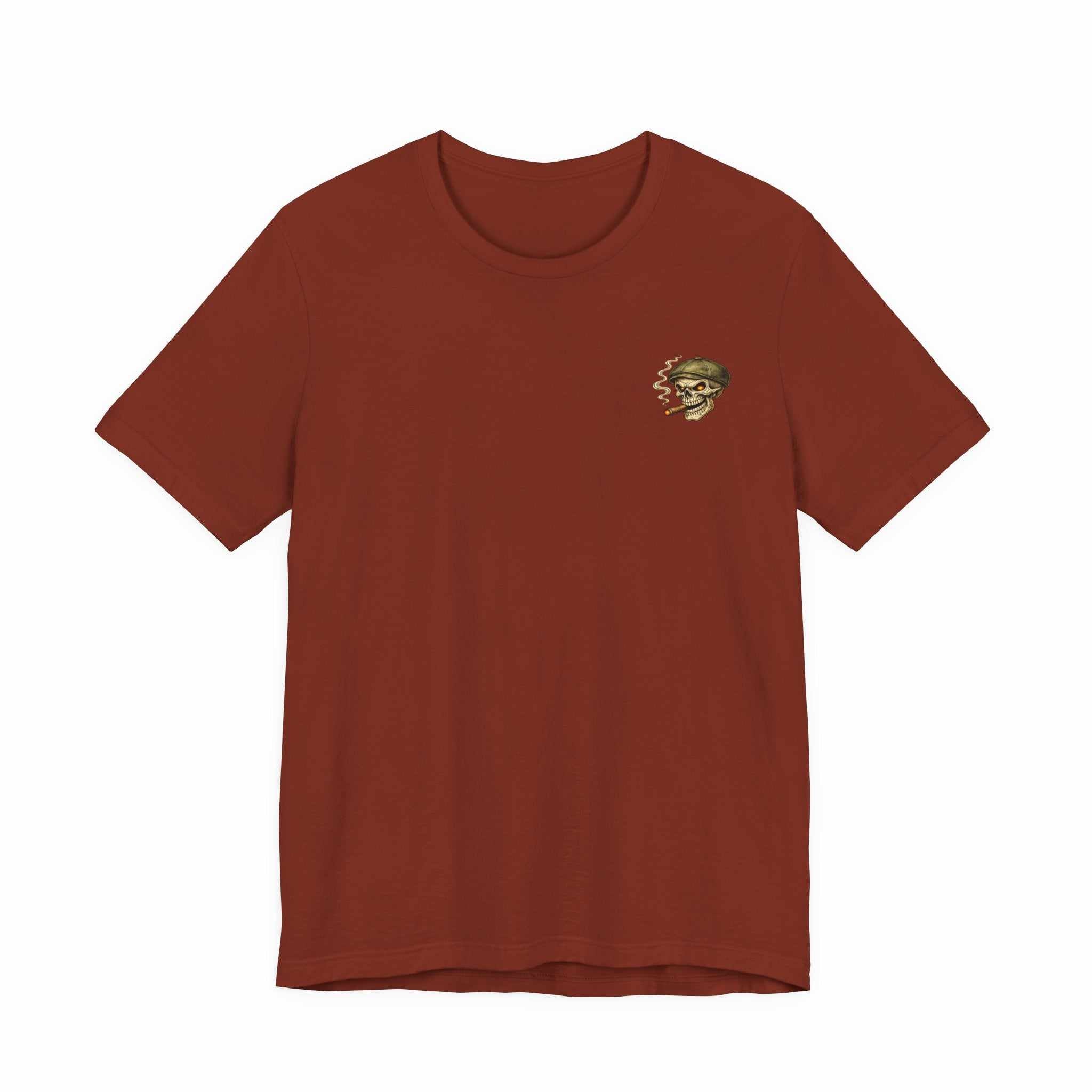 Slow Burn Survivor T-Shirt — Vintage Skull Motorcycle Flame Tee