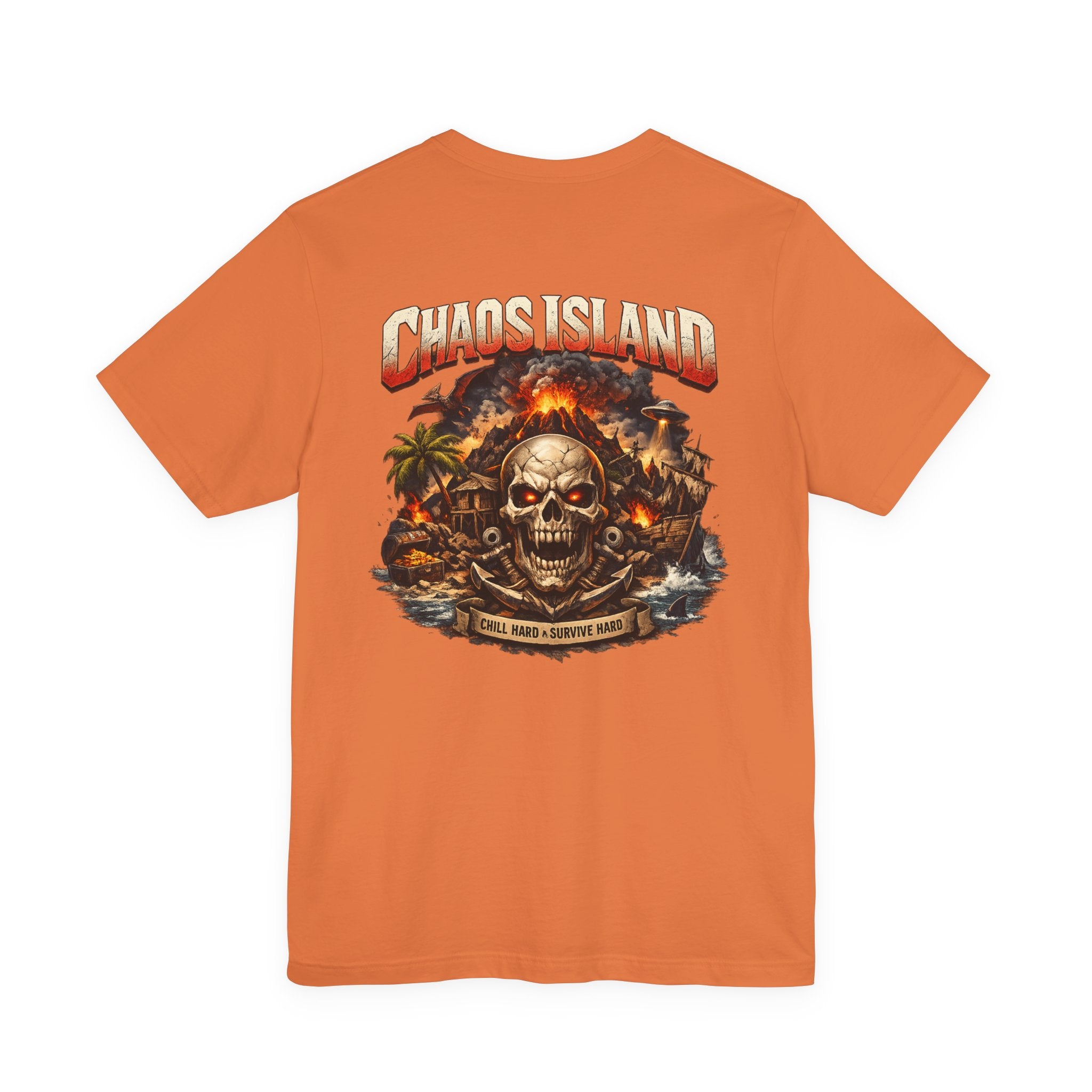 Chaos Island Skull T-Shirt — Tropical Pirate Graphic Tee