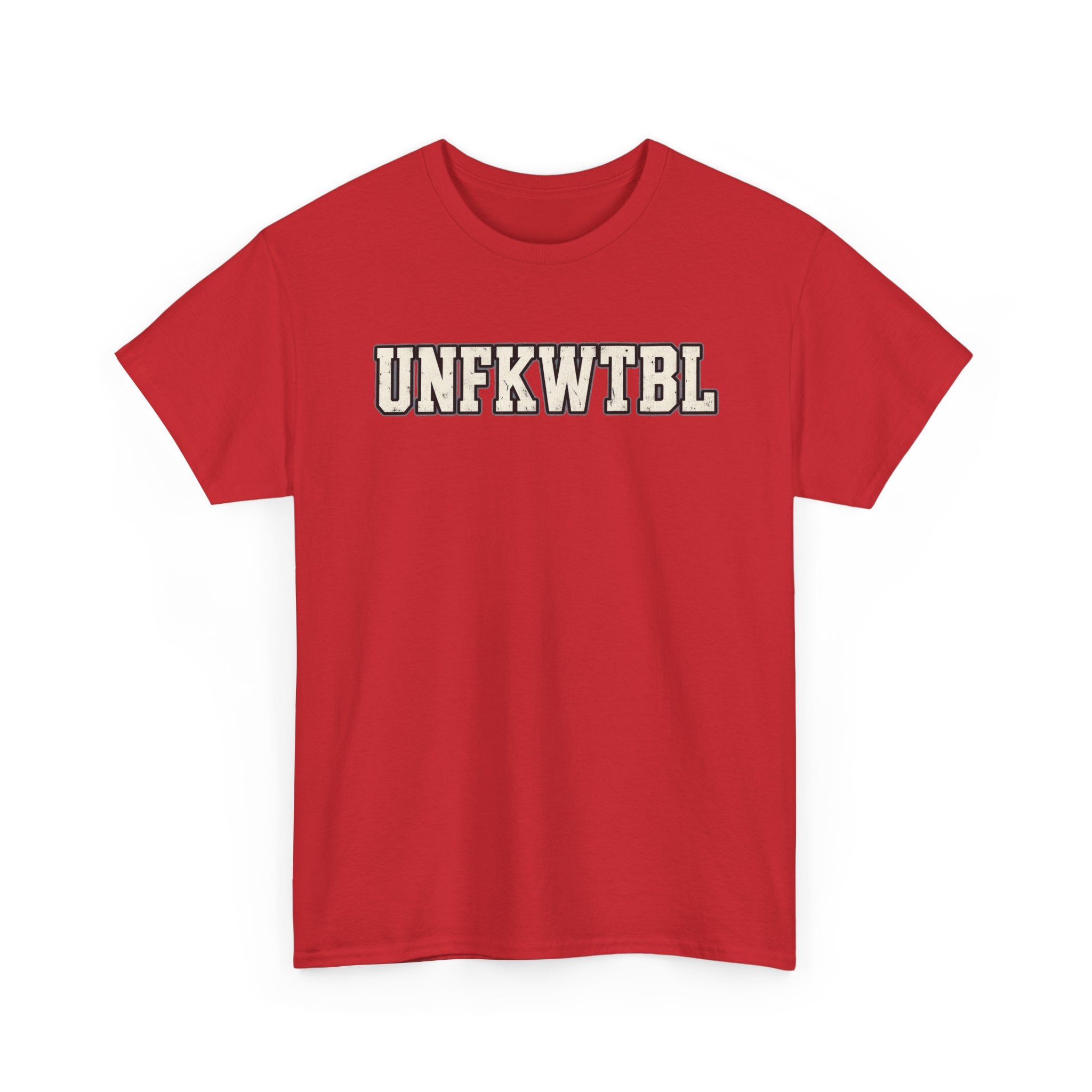 UNFKWTBL Graphic Tee — Vintage College Lettering T-Shirt