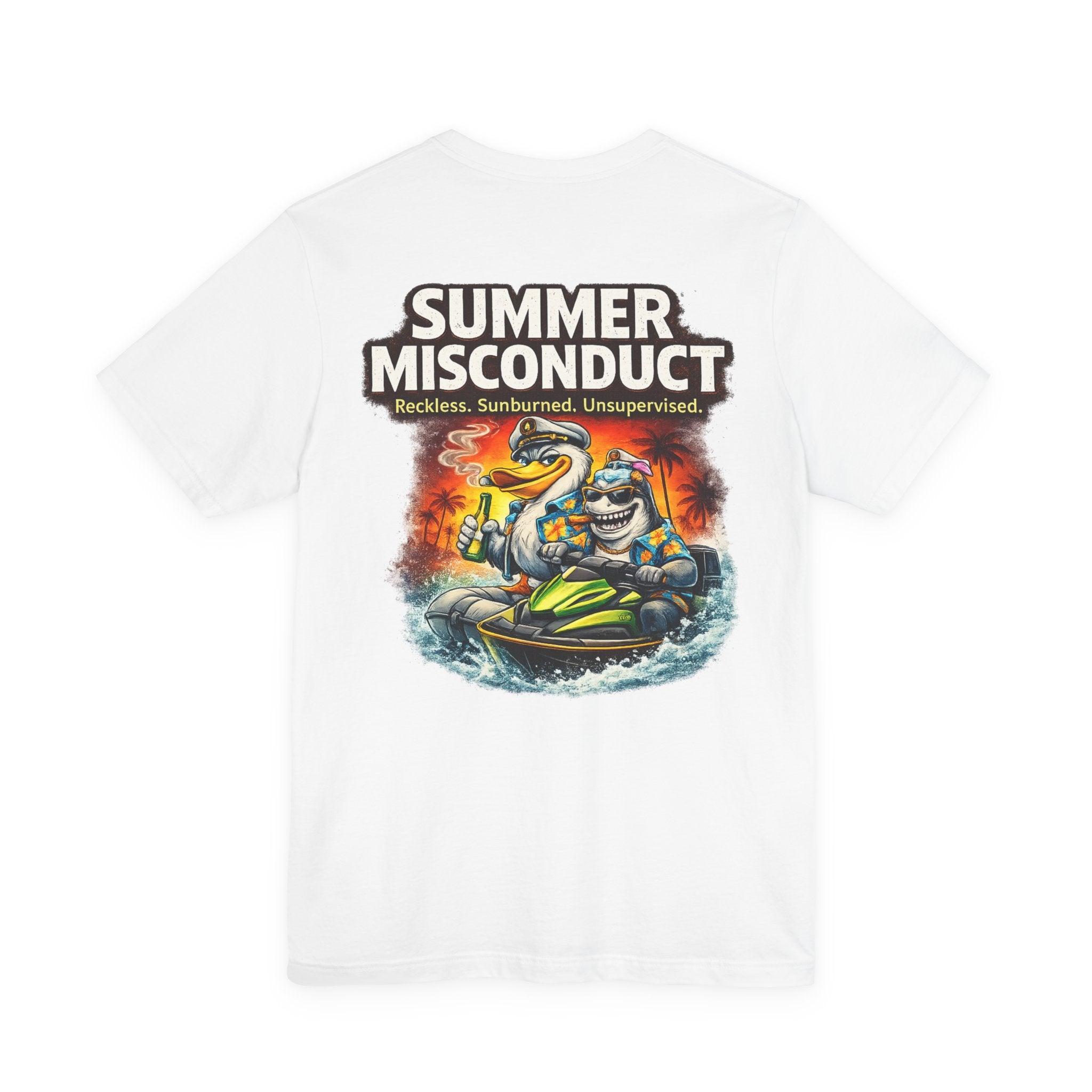 Summer Misconduct Jet Ski T‑Shirt — Reckless Sunburned Unsupervised Beach Tee