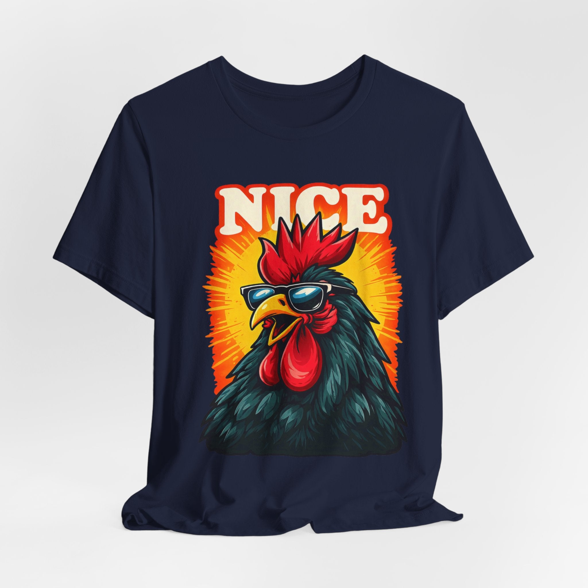 Nice Rooster T-Shirt — Cool Sunglasses Chicken Graphic Tee