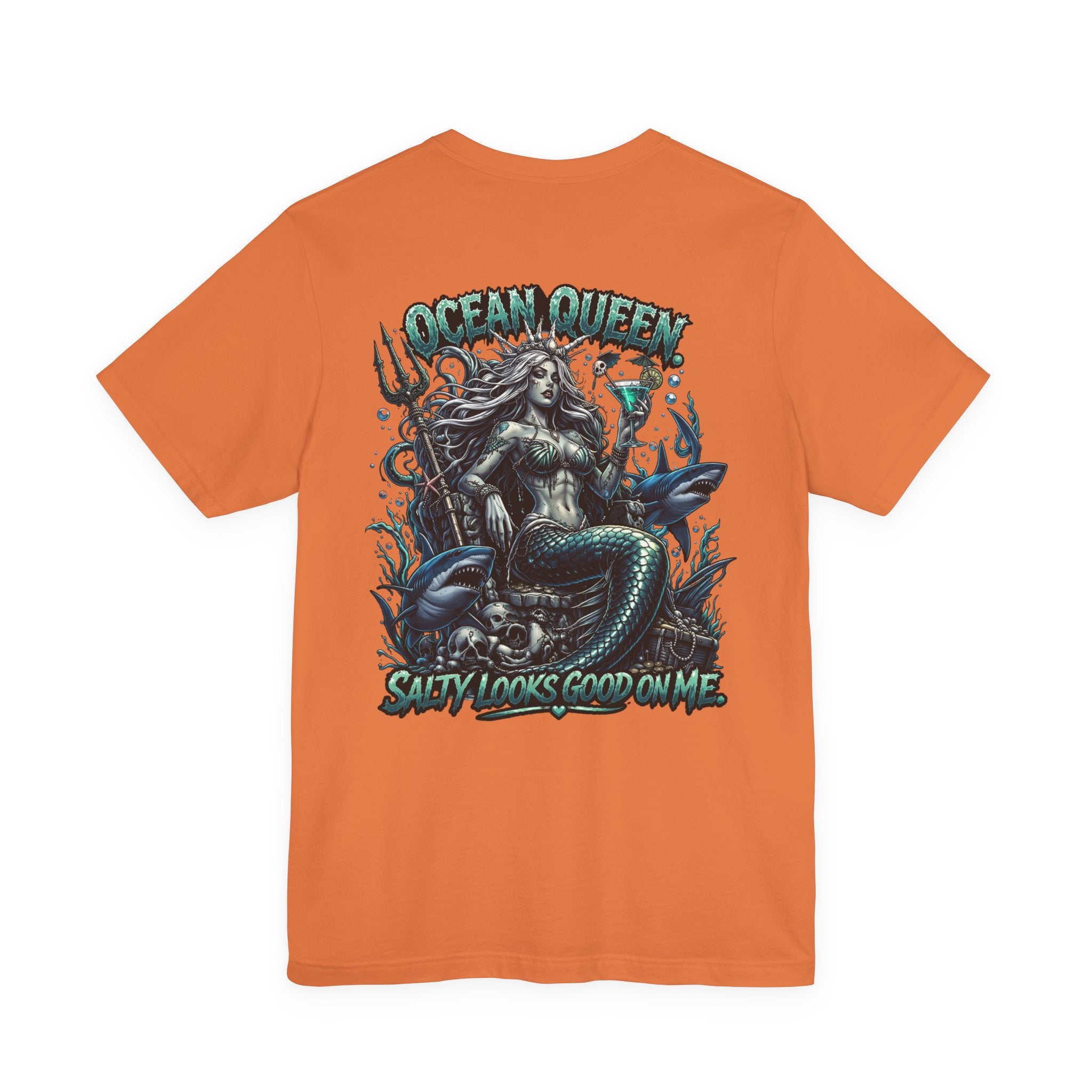 Ocean Queen Mermaid Tee — 'Ocean Queen' Graphic Short Sleeve Shirt