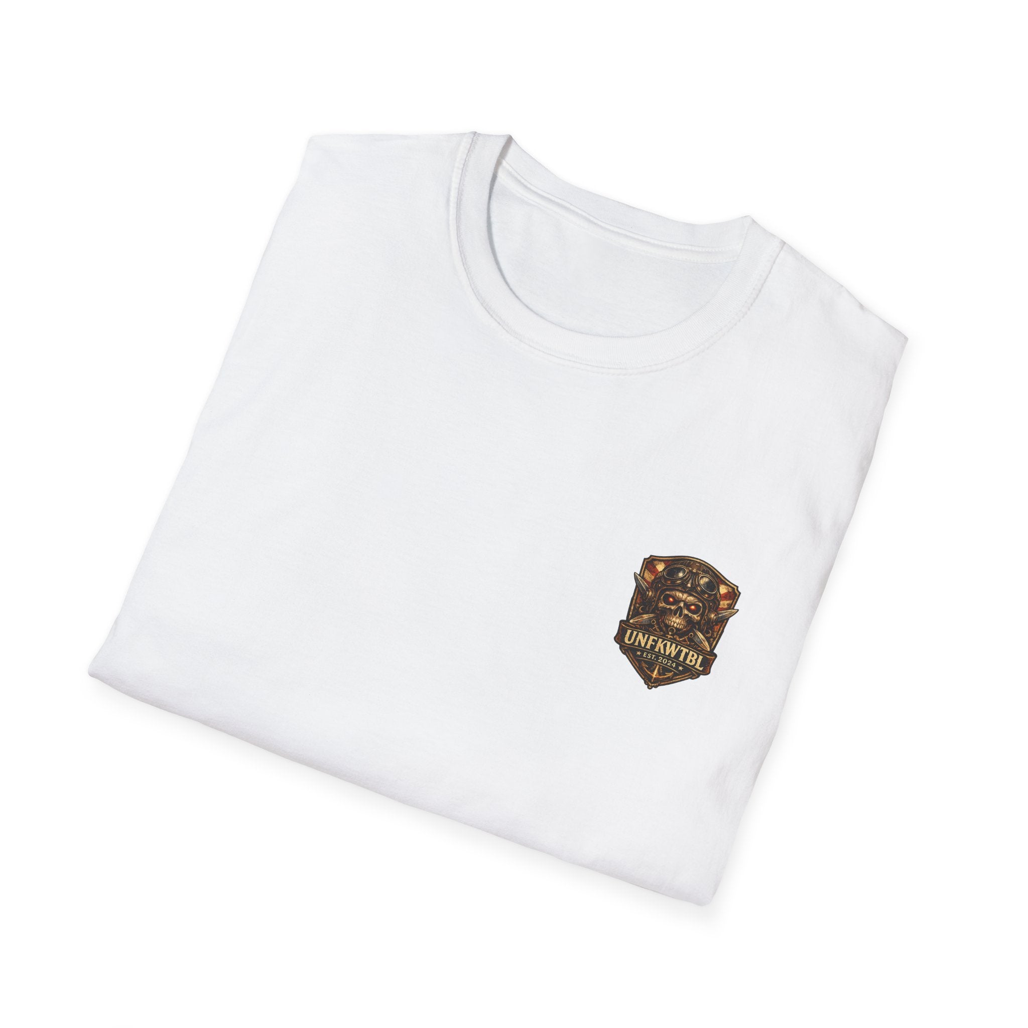 Skull Crest Pocket T‑Shirt — Vintage Gothic Badge Tee