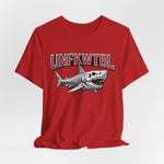 Shark Graphic Tee — 'UNFKWTBL' Vintage Skeleton Shark Shirt