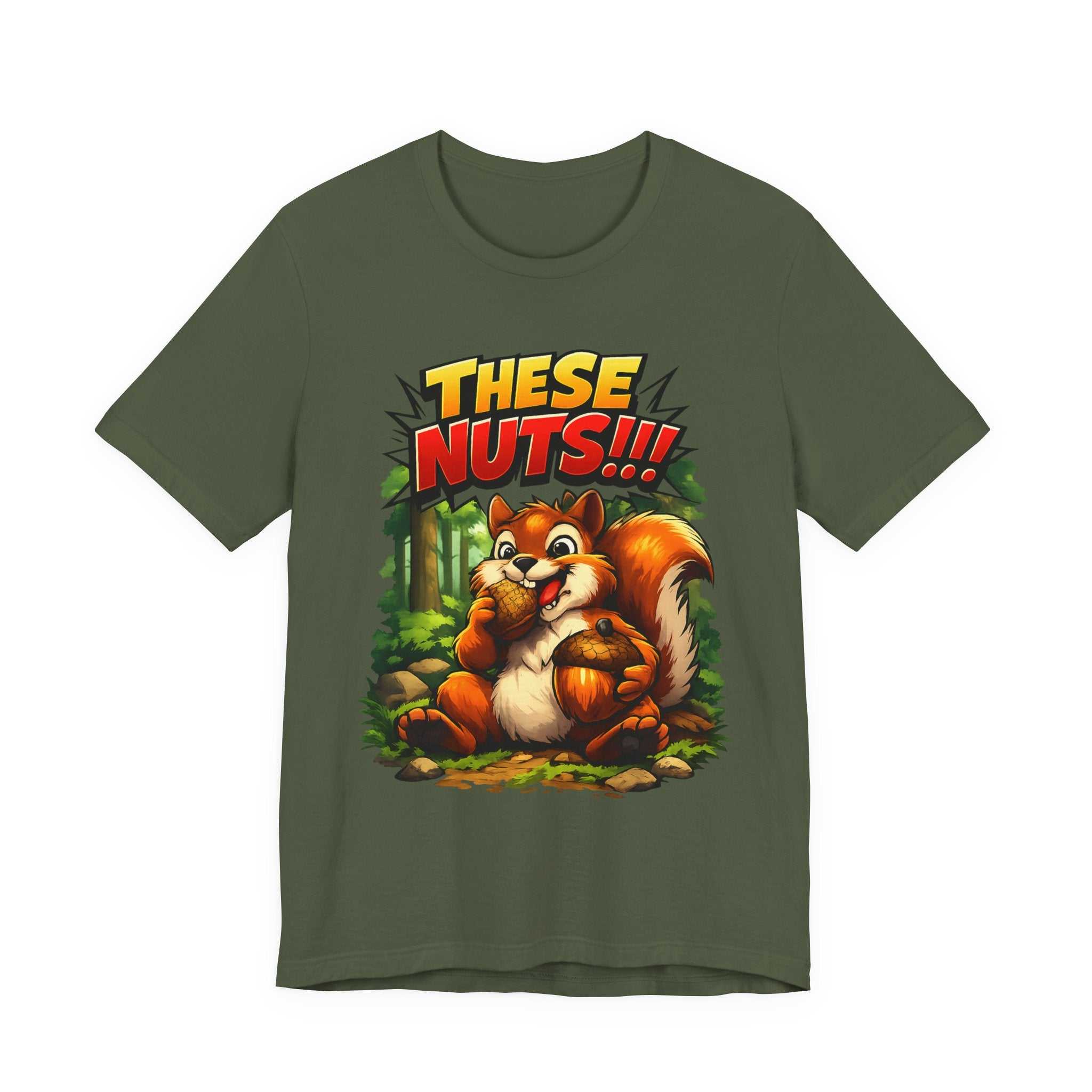 Graphic T-Shirt - Playful Squirrel Woodland Design for Casual Wear