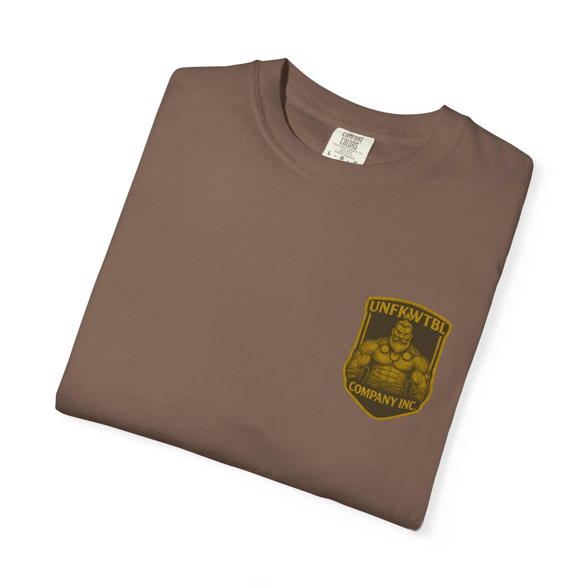 Odin All Father unisex T-shirt with Norse mythology design, soft garment-dyed fabric, and relaxed fit in brown color