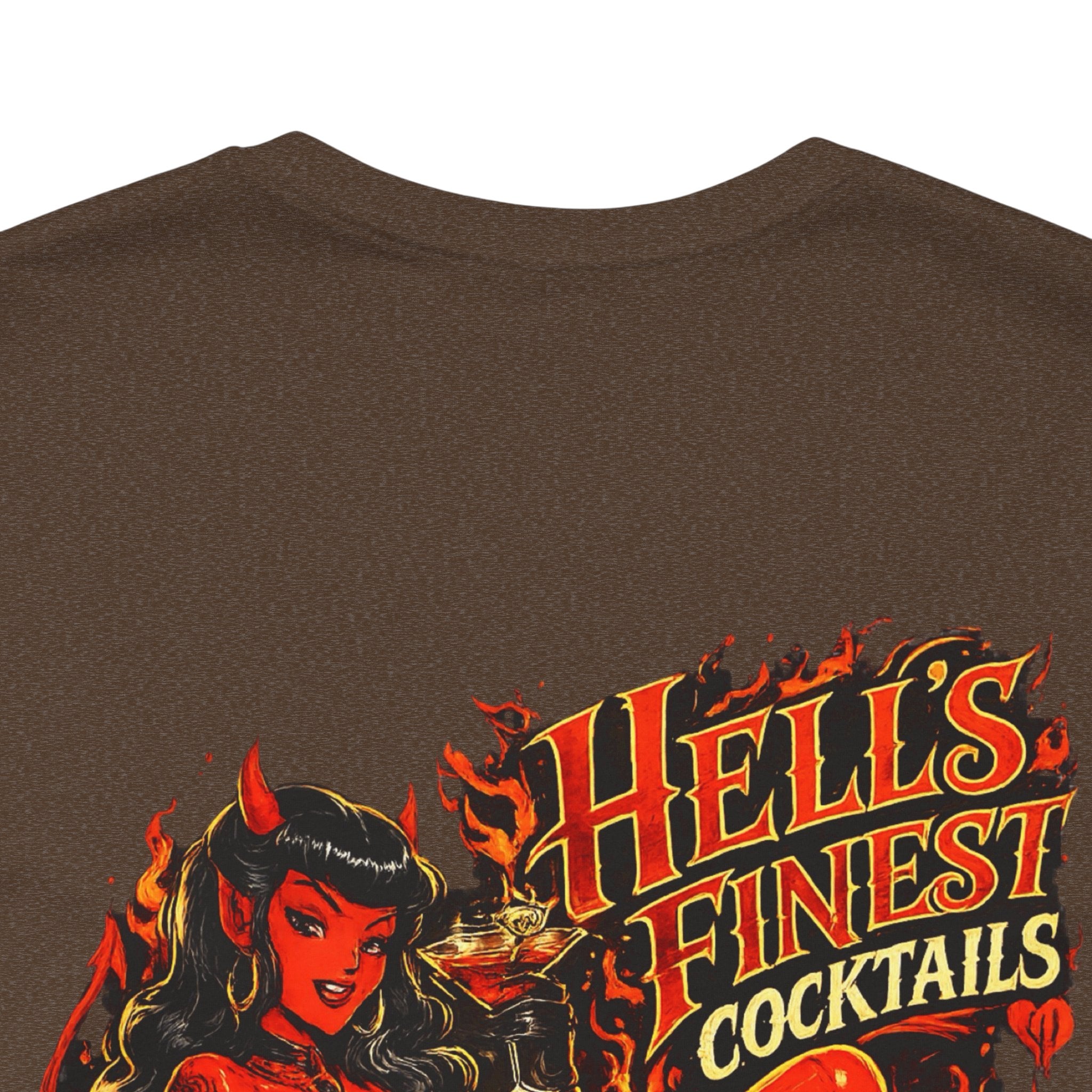 Graphic Tee — "Hell's Finest Cocktails" Pinup Devil Design
