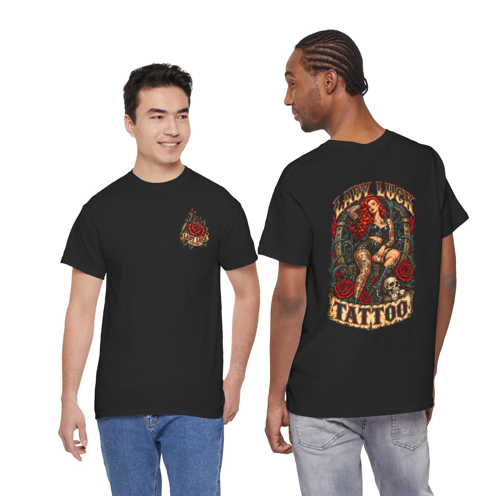 Lady Luck Tattoo Rebel Pinup Men’s Tee