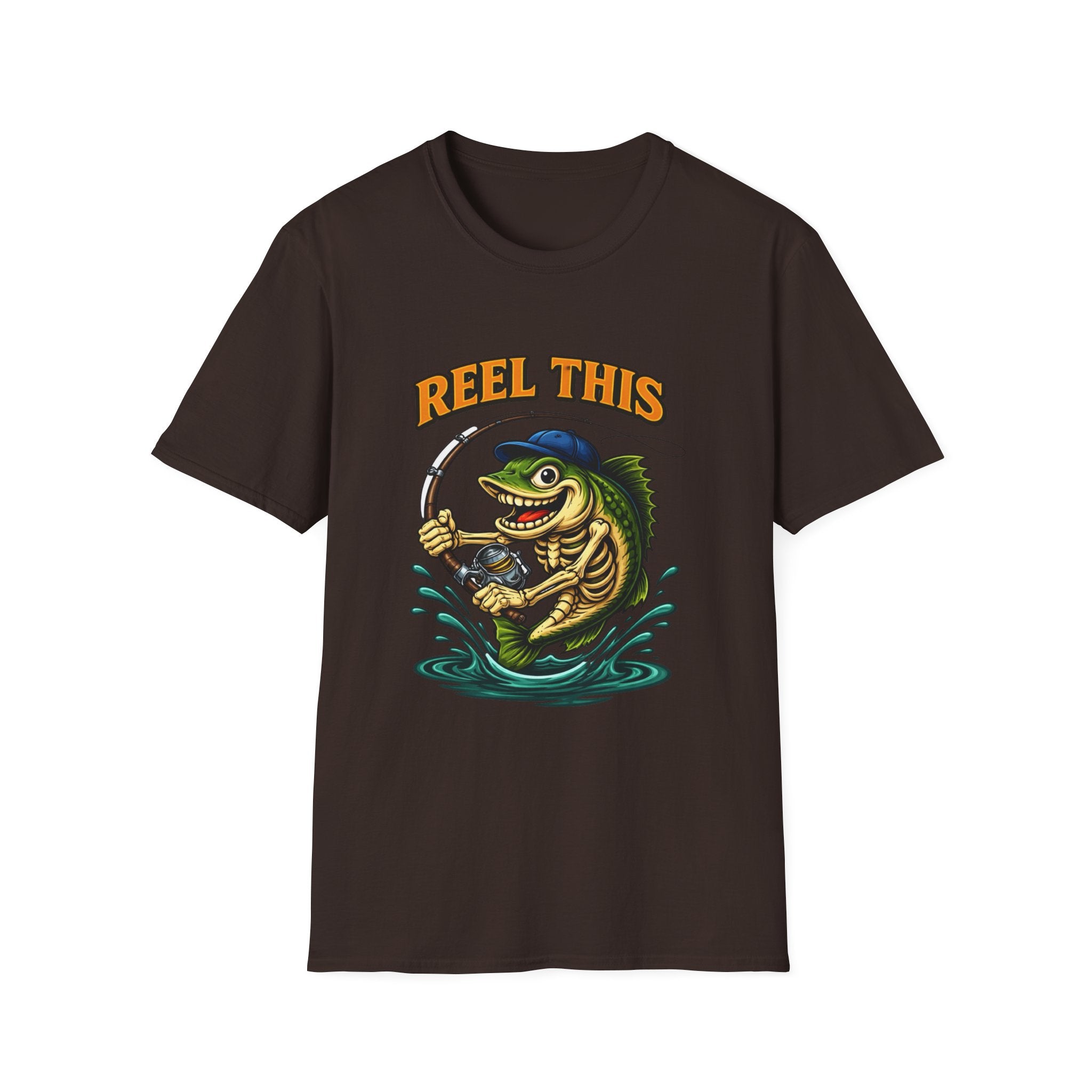 Fishing T-Shirt — "Reel This" Funny Bass Graphic Tee for Anglers