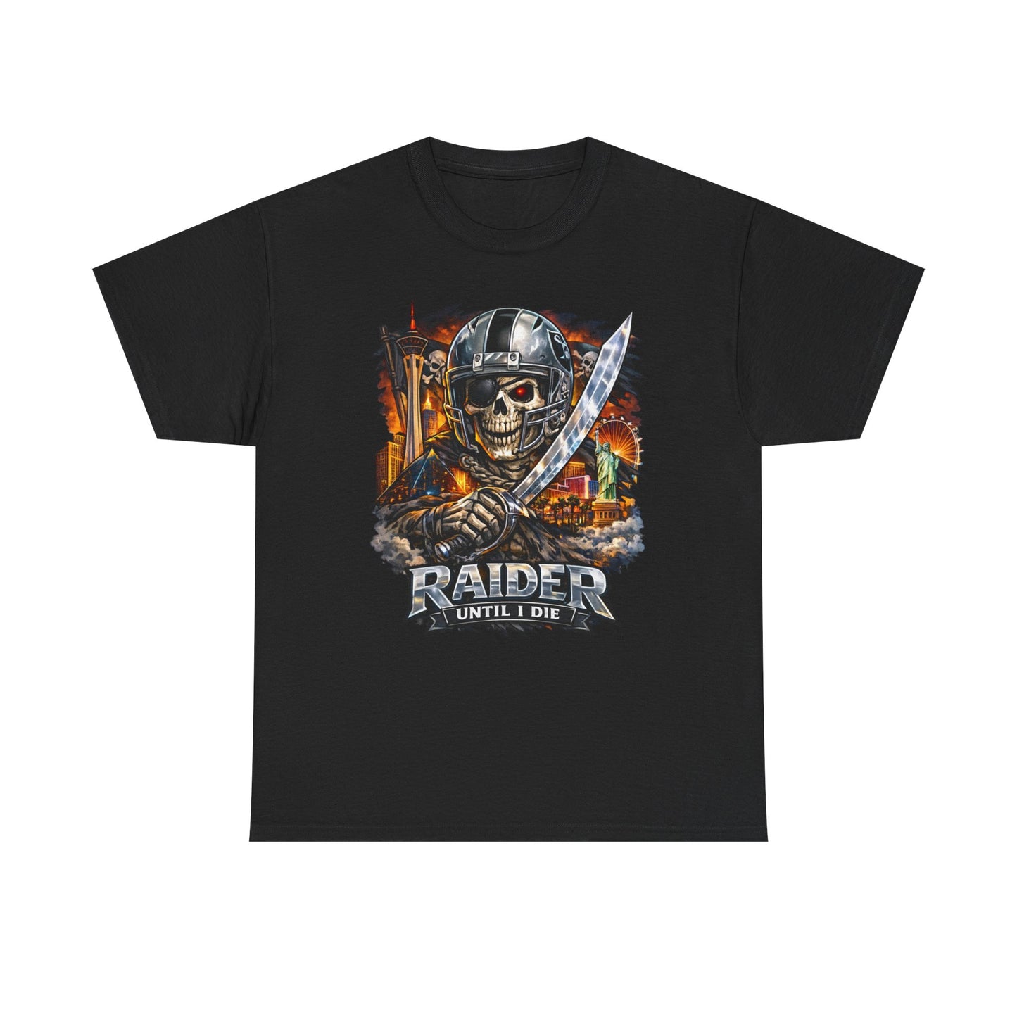 Raider Skull Tee — "Raider Until I Die" Graphic T-Shirt