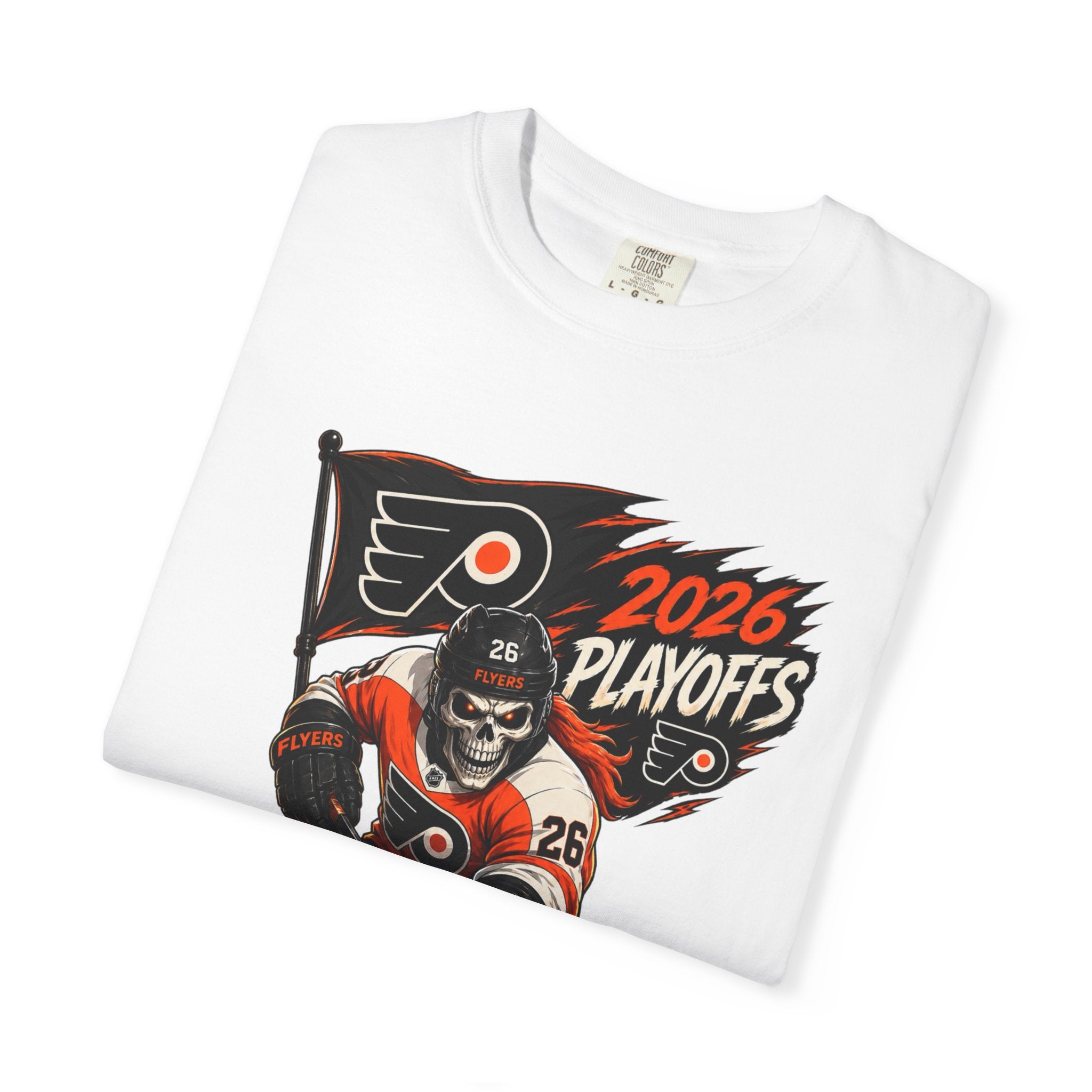 Flyers 2026 Playoffs Hockey T-Shirt — 'Let's Go Flyers' Vintage Skate Design
