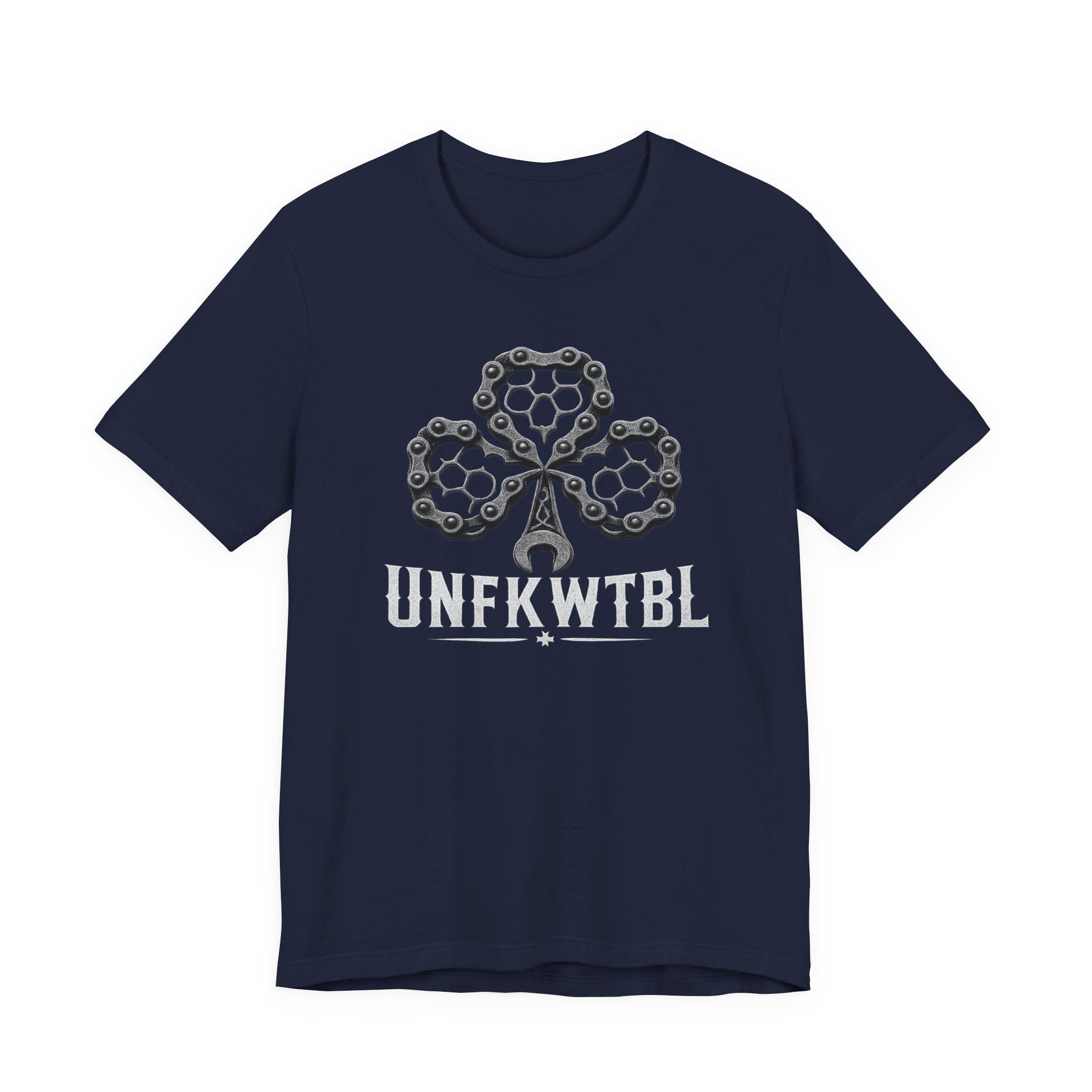Unfkwtbl Bike Chain Clover Tee - Mechanic Cycling Garage Shirt