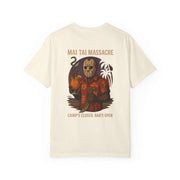 Mai Tai Massacre Jason Voorhees Graphic Tee, Vintage Summer T-shirt, Unisex Beach Shirt, Retro Campfire Apparel, Fun Gift for Outdoor Lovers