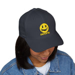 Embroidered Smiley Face Cap — UNFKWITBL Vintage Grunge Baseball Hat