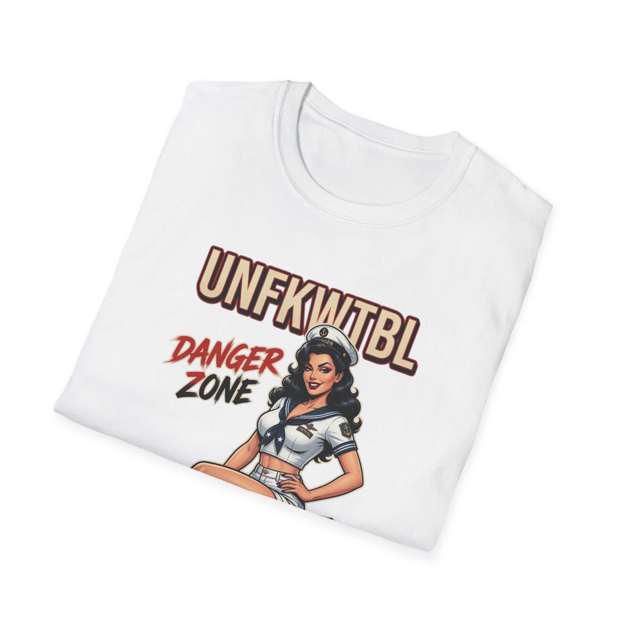 T-Shirt — "UNFKWITBL" Danger Zone Pin-Up Graphic Tee