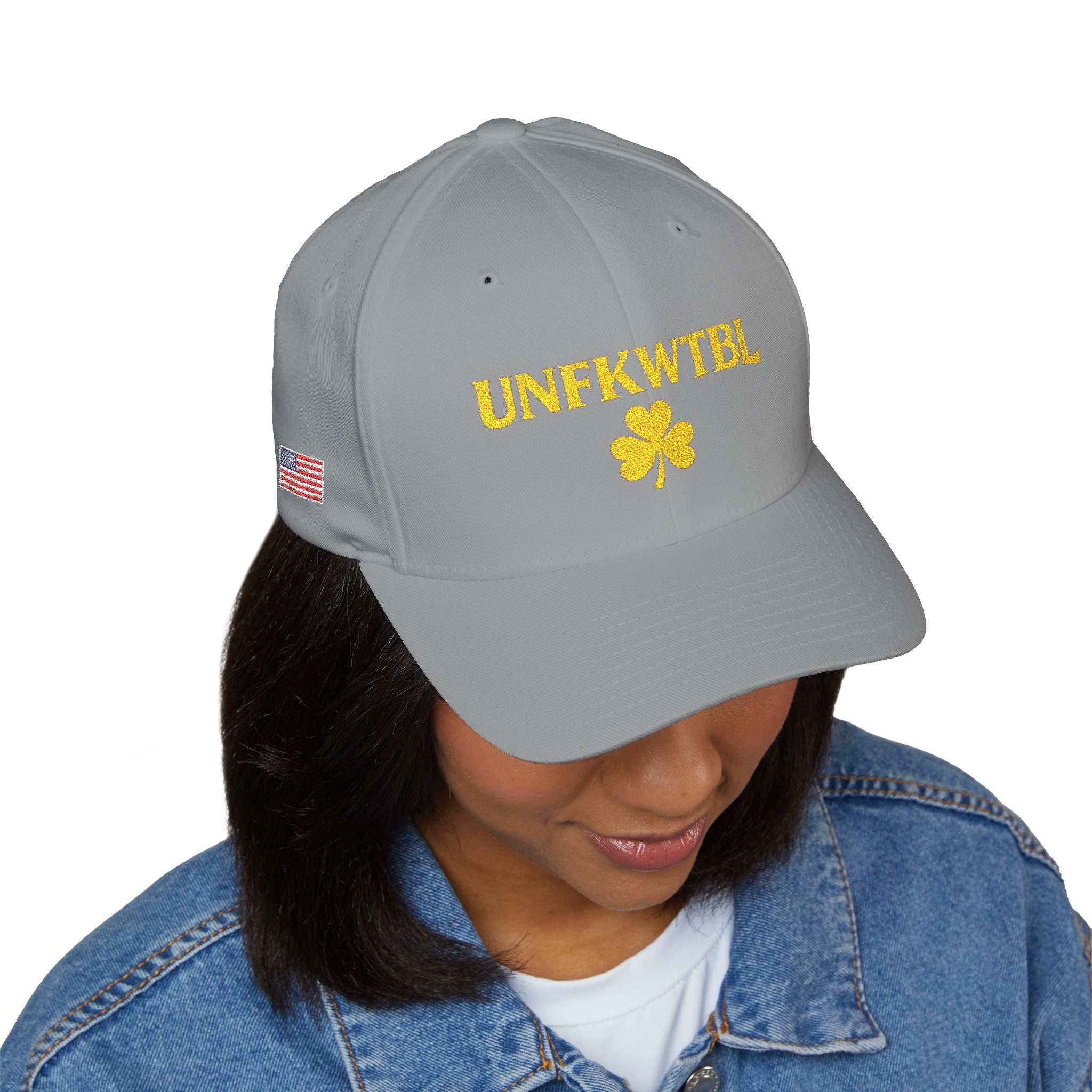 Embroidered 'UNFKWTBL' Clover Hat — Lucky Statement Baseball Cap