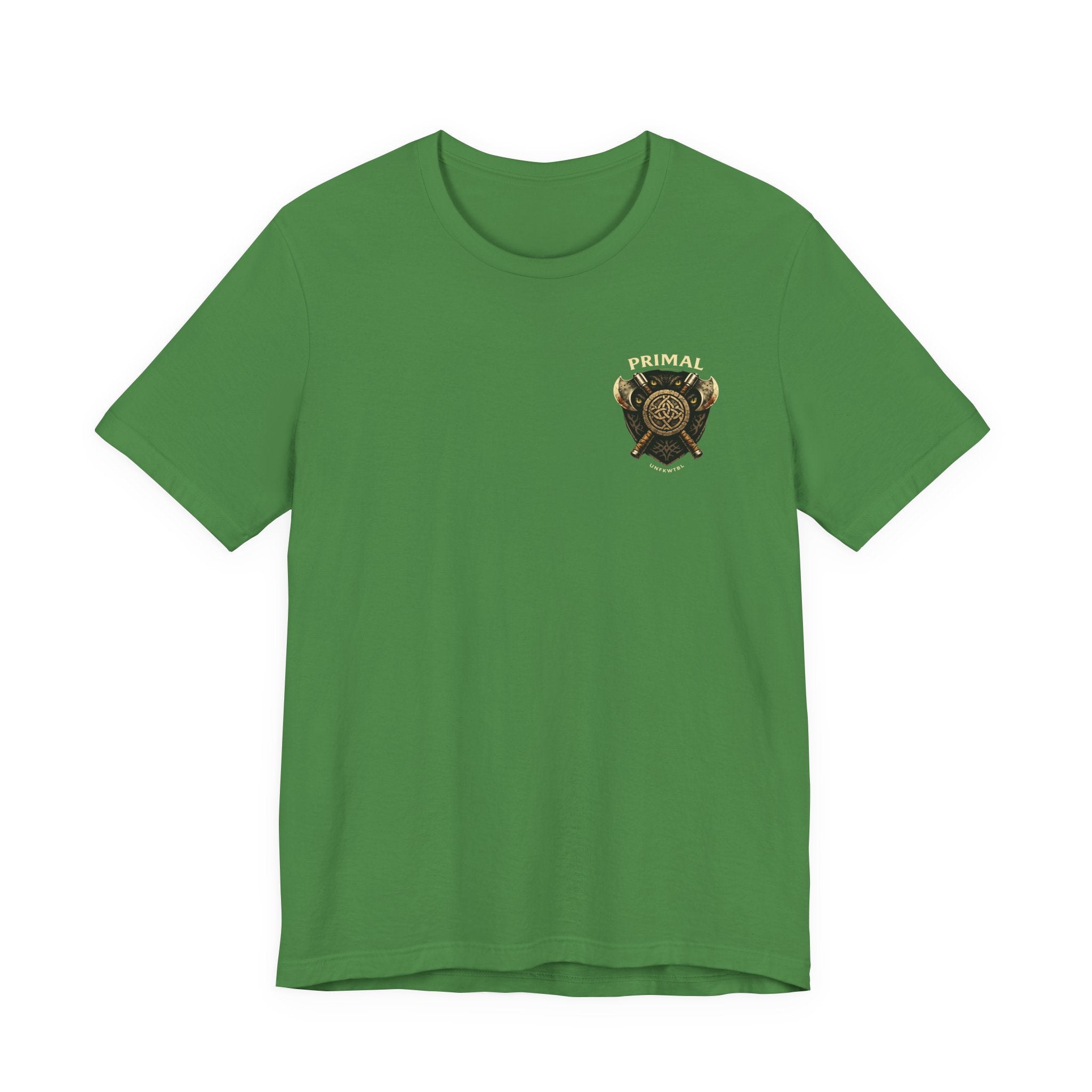 Barbarian Warrior Graphic Tee — 'Primal' Fantasy Pinup Backprint T-Shirt