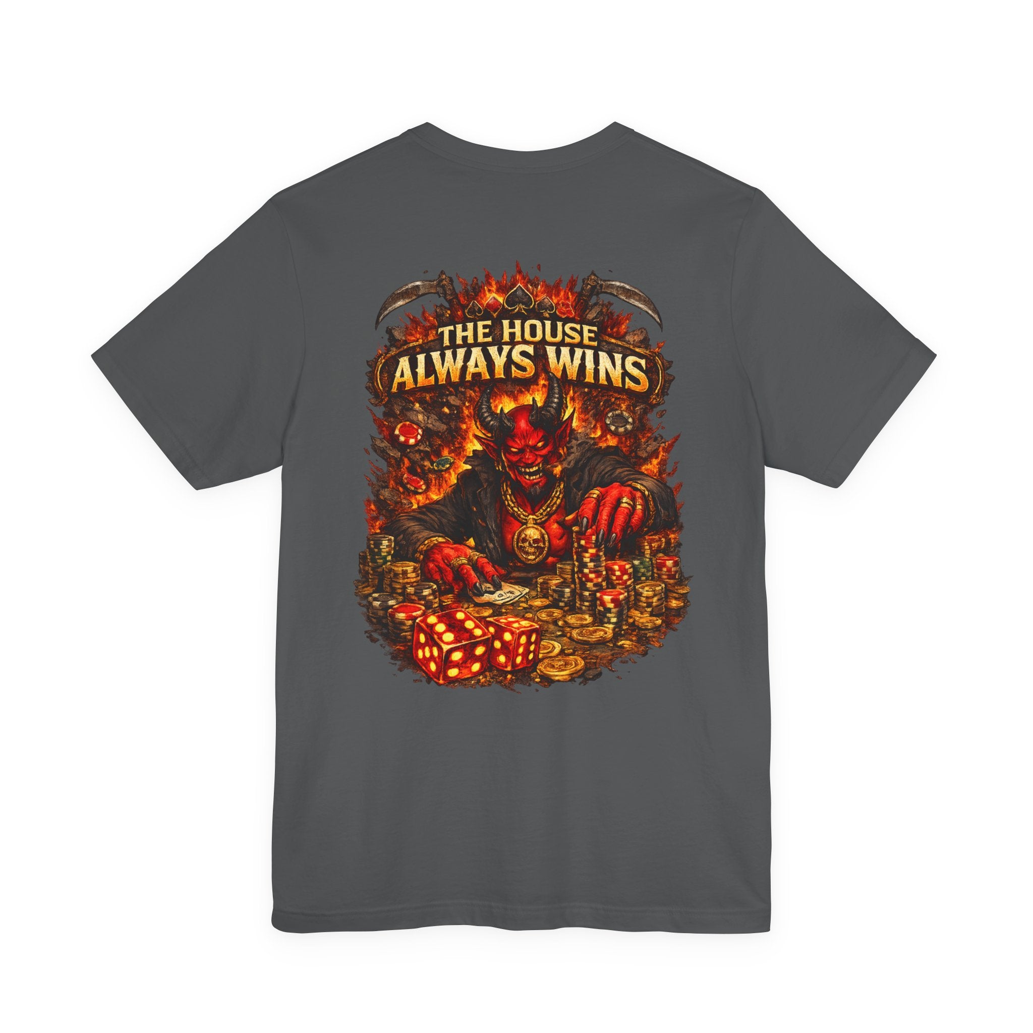 The House Always Wins T-Shirt — Devil Casino Poker Graphic Tee