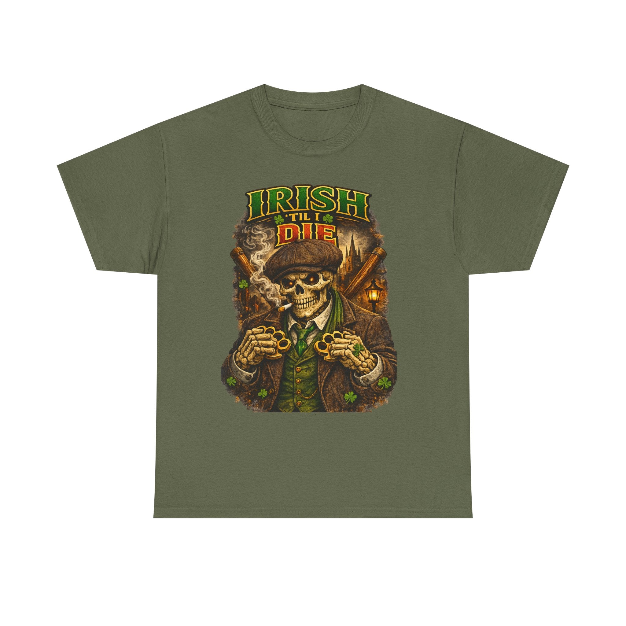 Irish 'Til I Die Skull T-Shirt — St. Patrick's Day Celtic Skeleton Tee