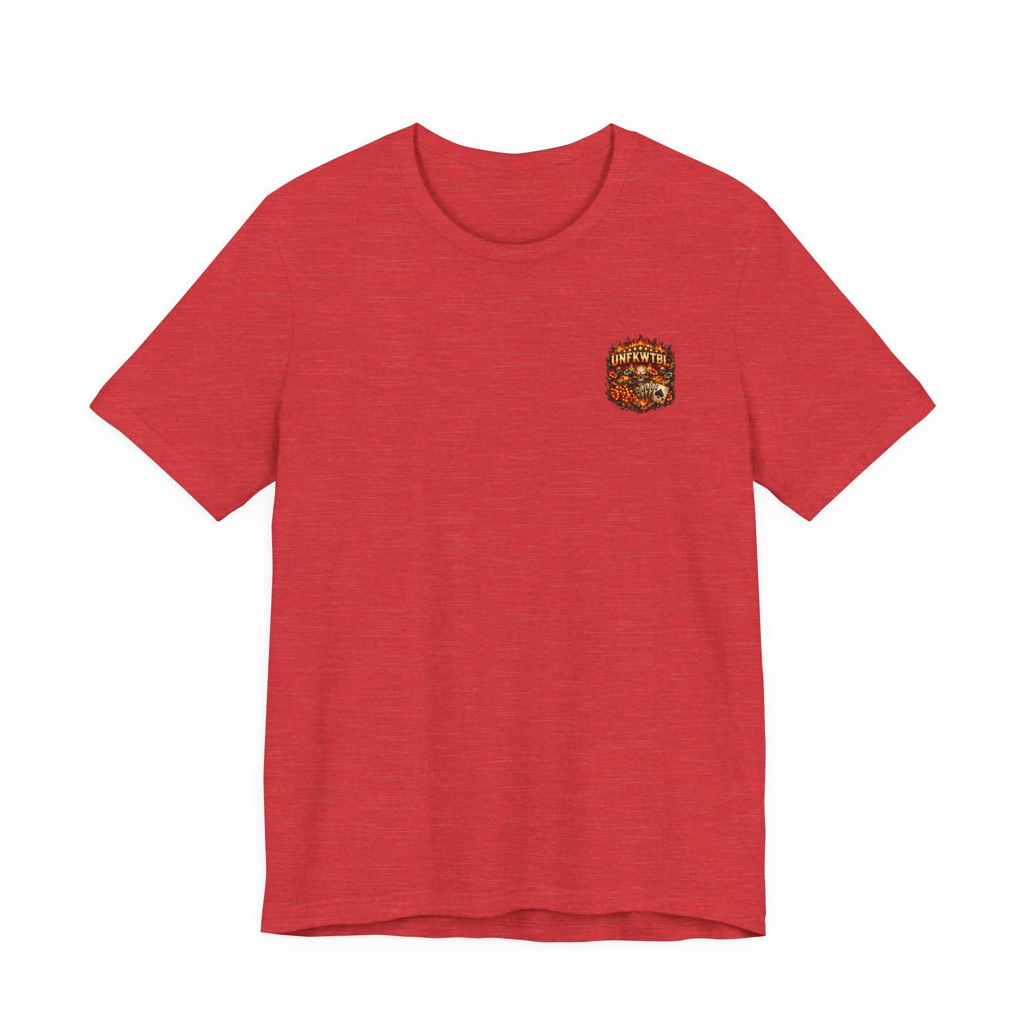 Devil Poker Tee — Fiery Demon Back Graphic T-Shirt