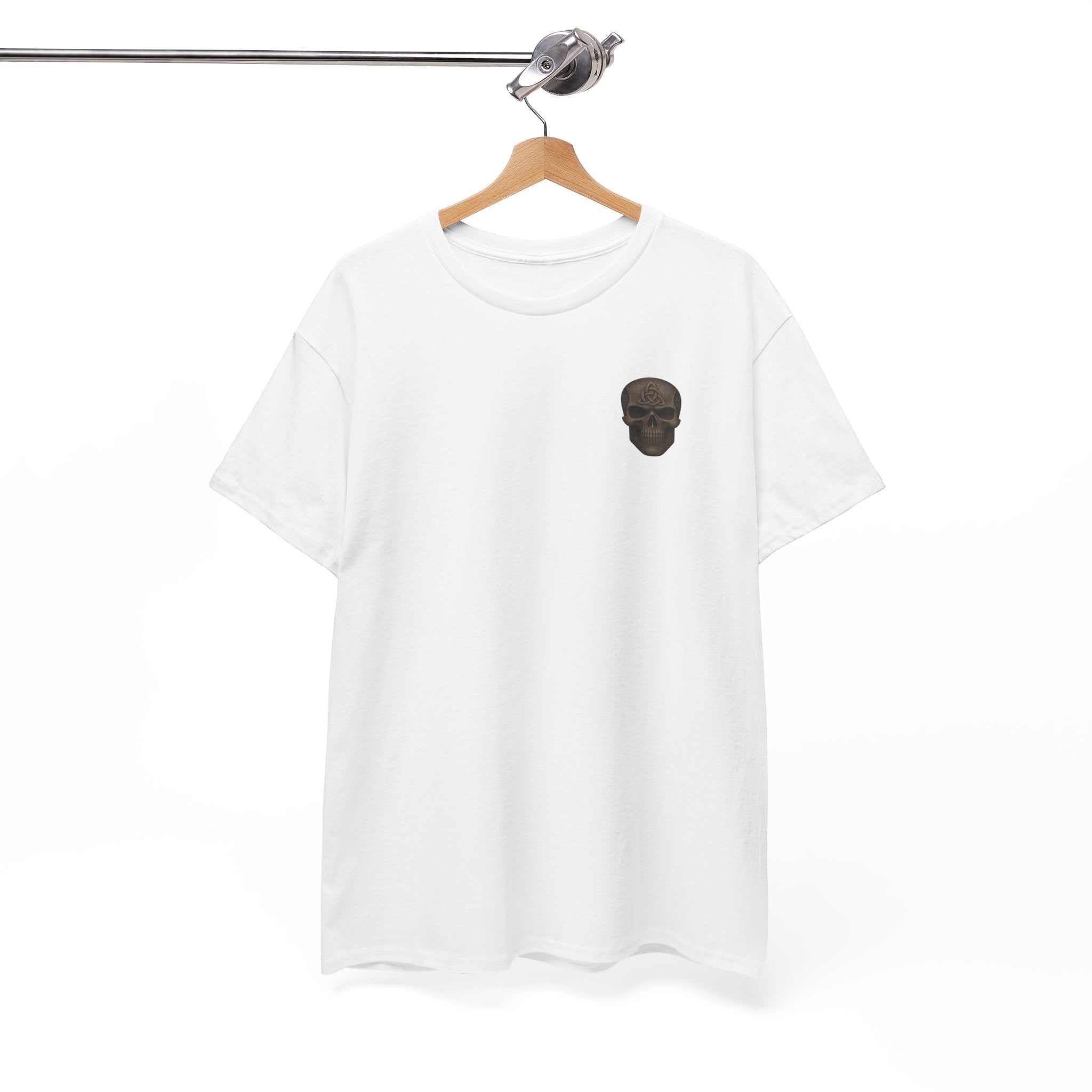 Respect Given Unisex Tee with soldier and American flag graphic on back and skull emblem on chest