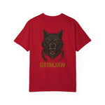 Grimjaw Norse Timberwolf T-Shirt with fierce warrior design on garment-dyed cotton fabric