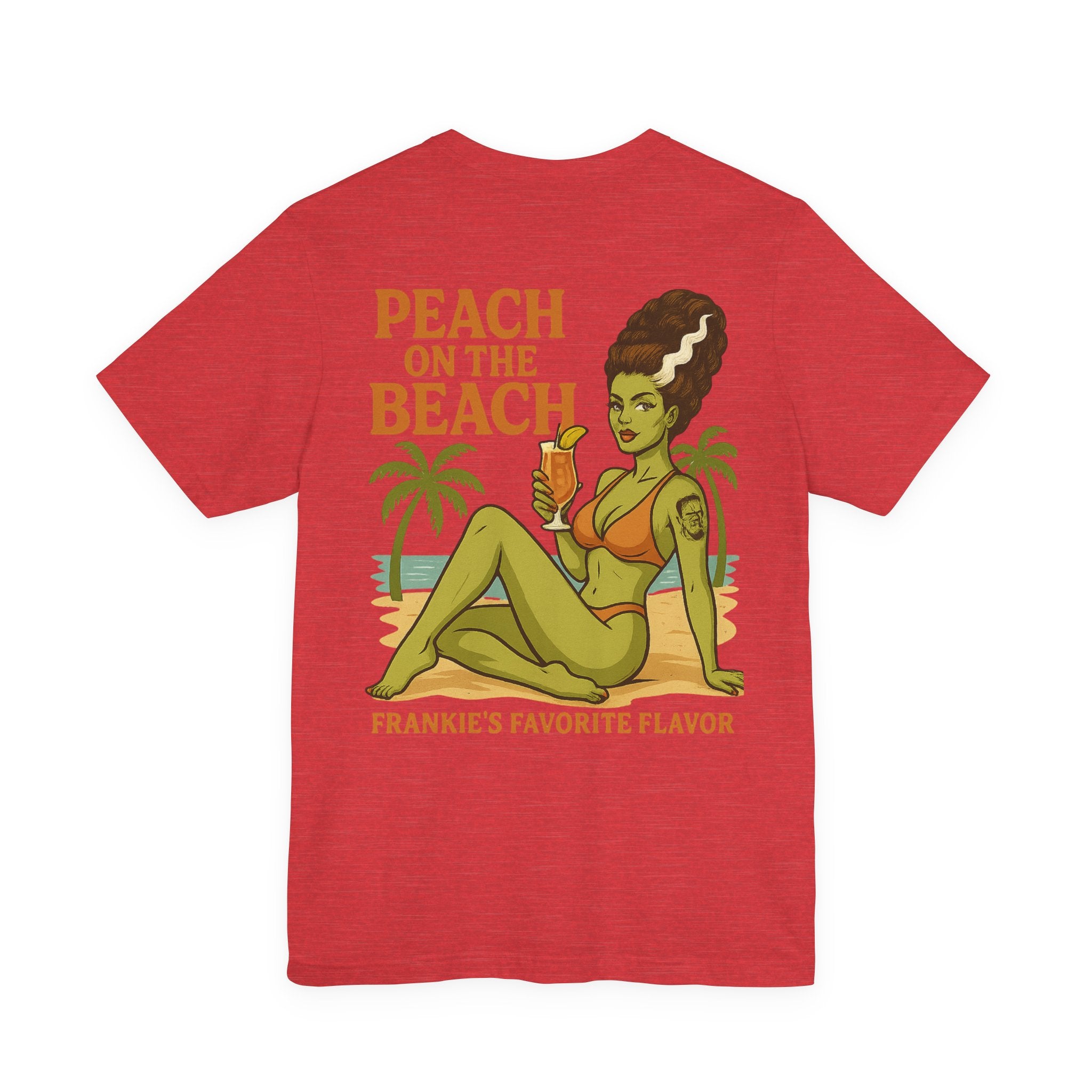 Peach on the Beach T-Shirt — Frankie’s Favorite Flavor Vintage Pinup Beach Tee