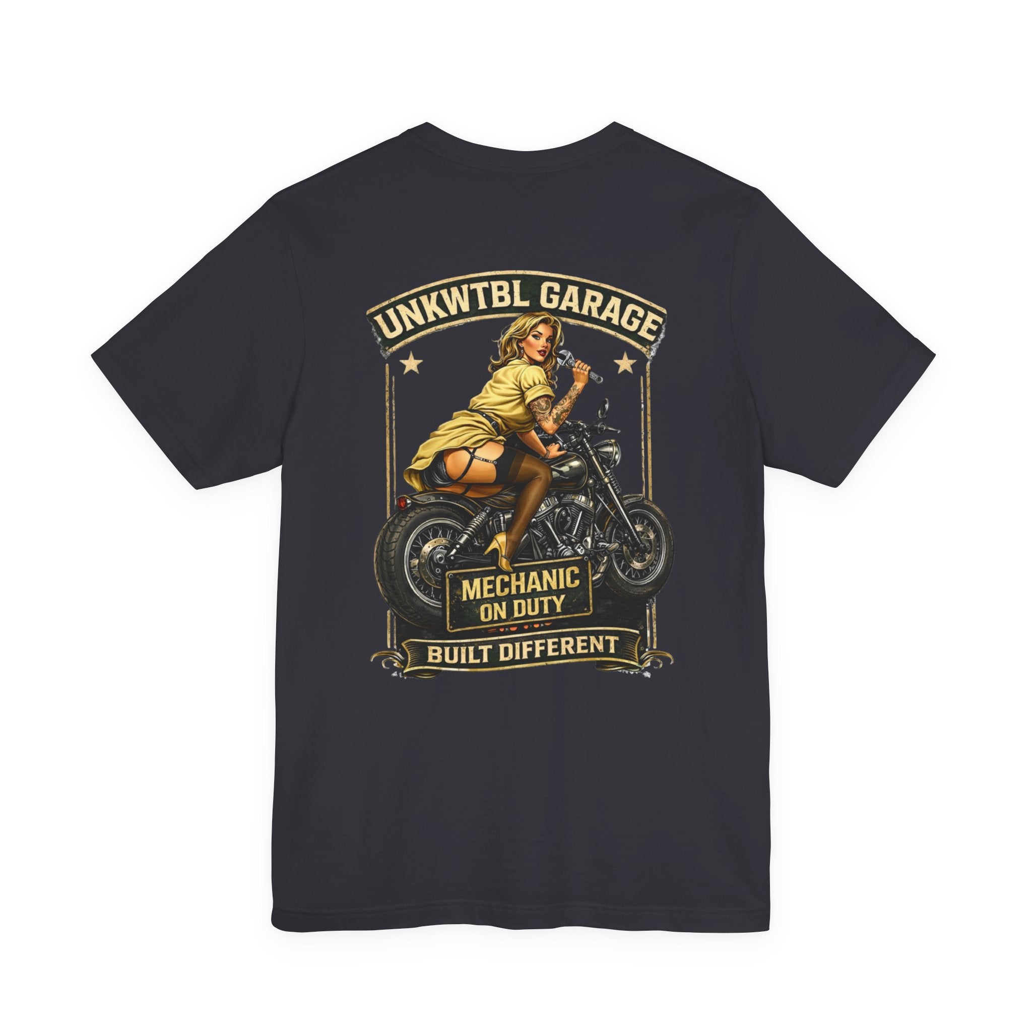 Mechanic On Duty Motorcycle Tee — Pinup Garage Vintage T-Shirt