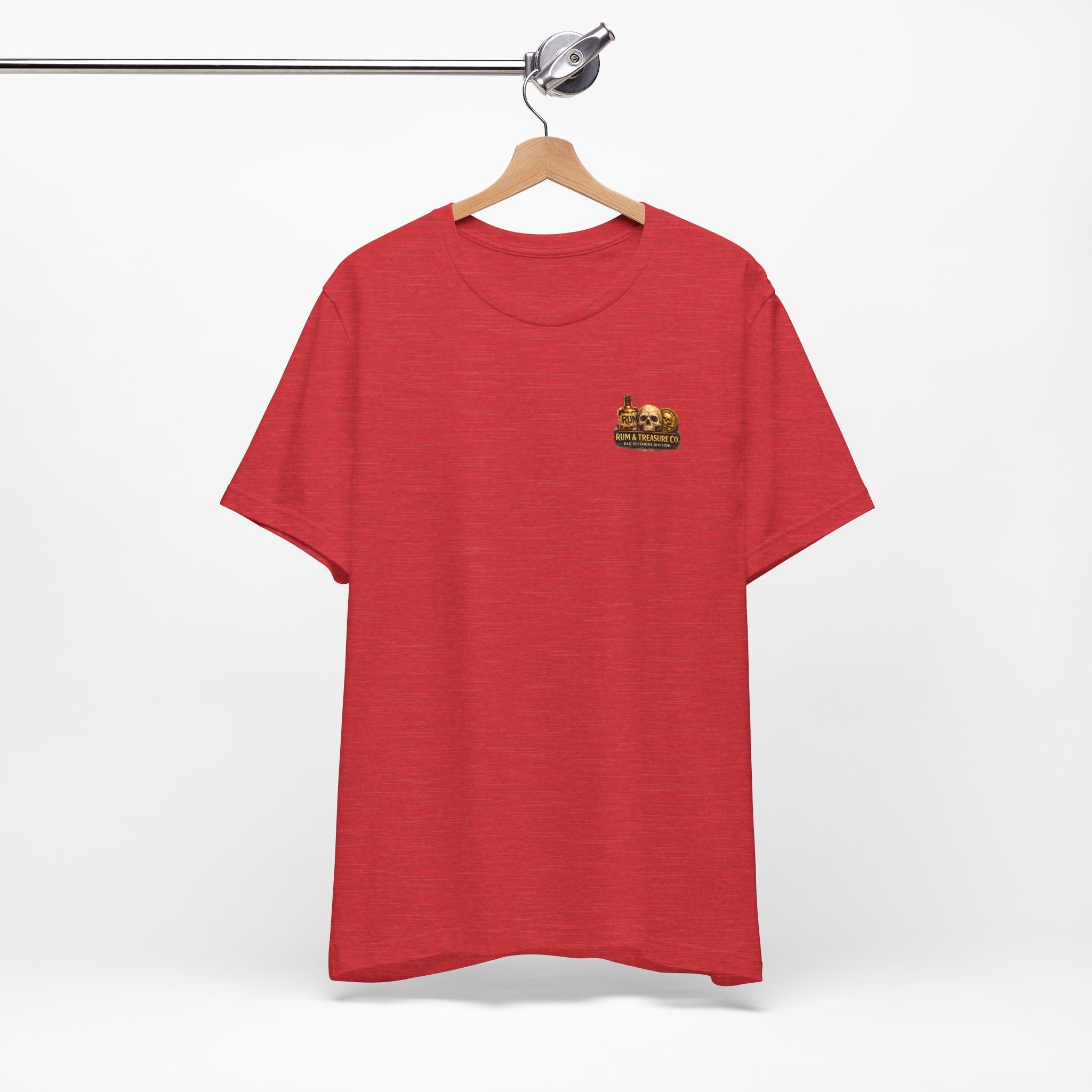 Pirate Skull Treasure Tee – "Trust the Rum Not the Plan"