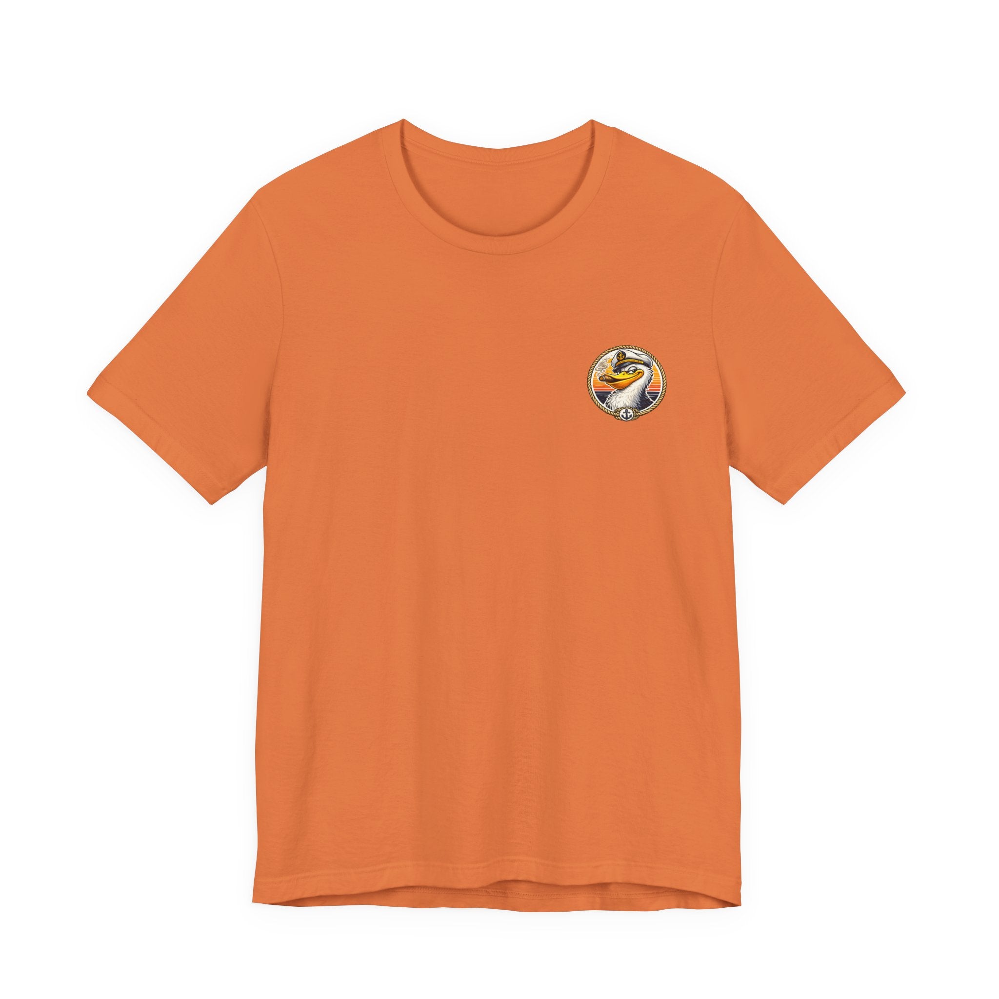 Duck Captain Graphic Tee — Sailor Duck Drinking Rum Retro Beach Shirt