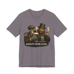Loyalty Over Luck St. Patrick’s Tee — Vintage Leprechaun & Skeleton Pub Graphic T‑Shirt