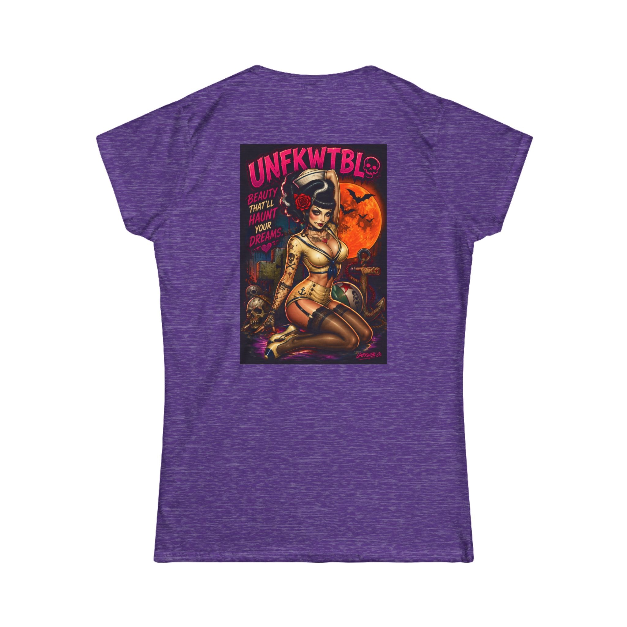 Zombie beach pinup Women’s White Tee — Classic Softstyle Crewneck