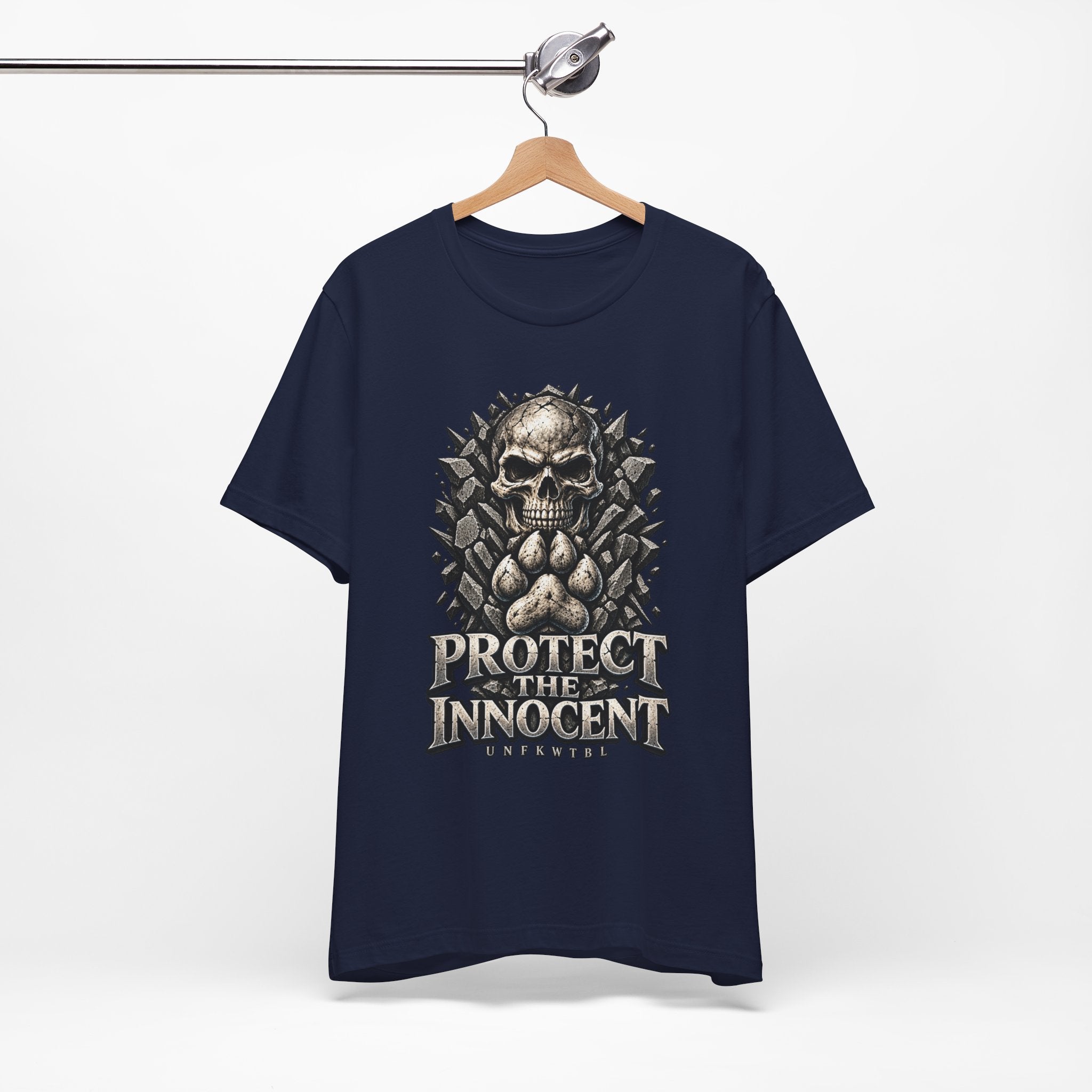 Protect the Innocent Skull Tee — "Harm Them... Answer For It." Statement T-Shirt