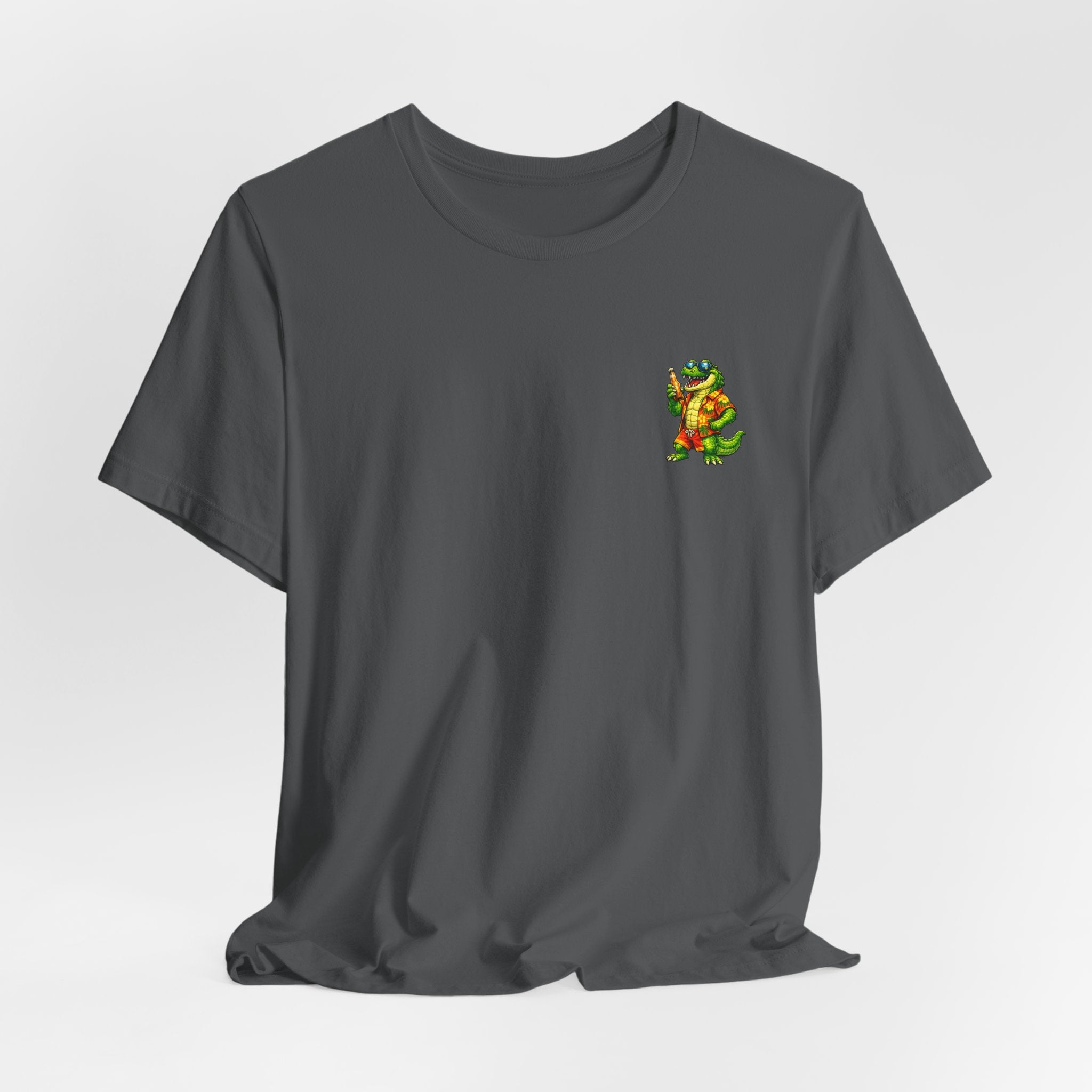 Vacation Party Tee — "This Is Why We Vacation" Tropical Shark & Gator Graphic Shirt