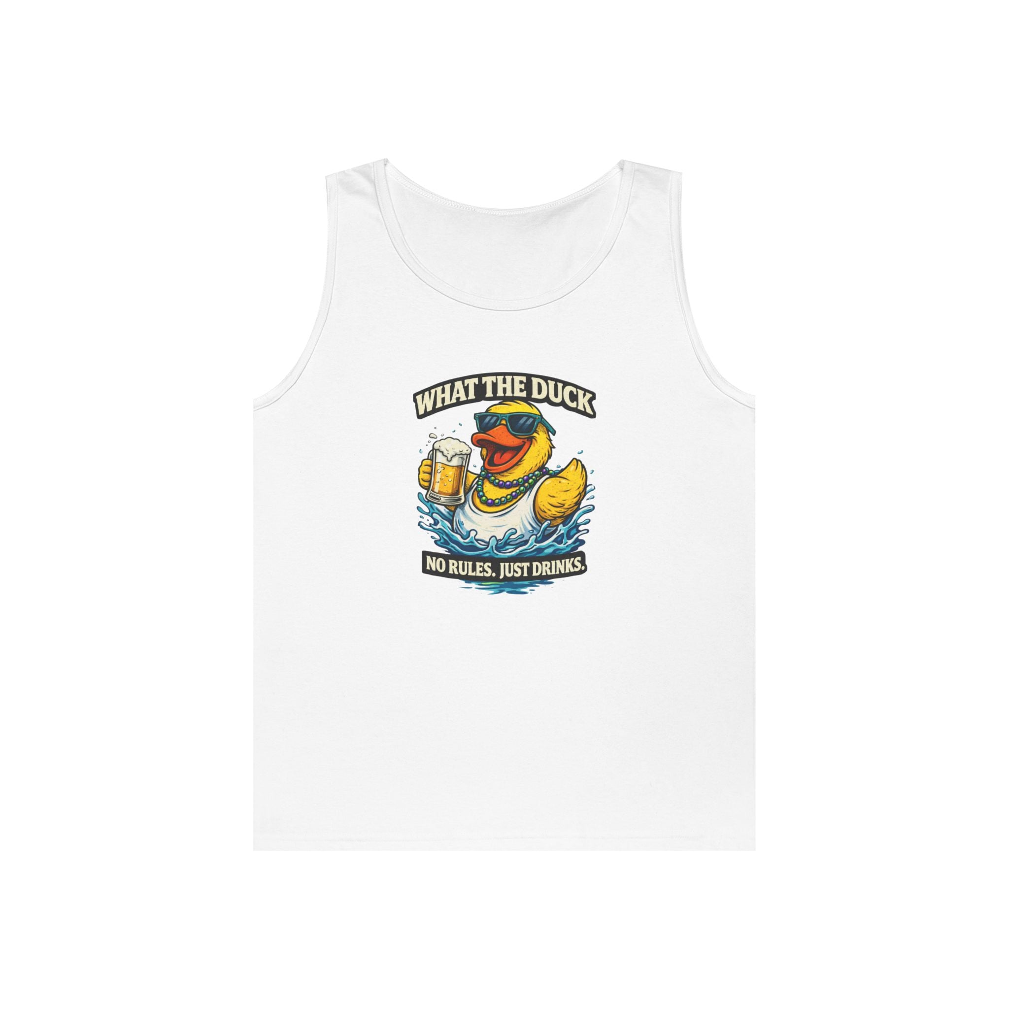What the Duck Tank Top — Funny Rubber Duck Beer Graphic Tank