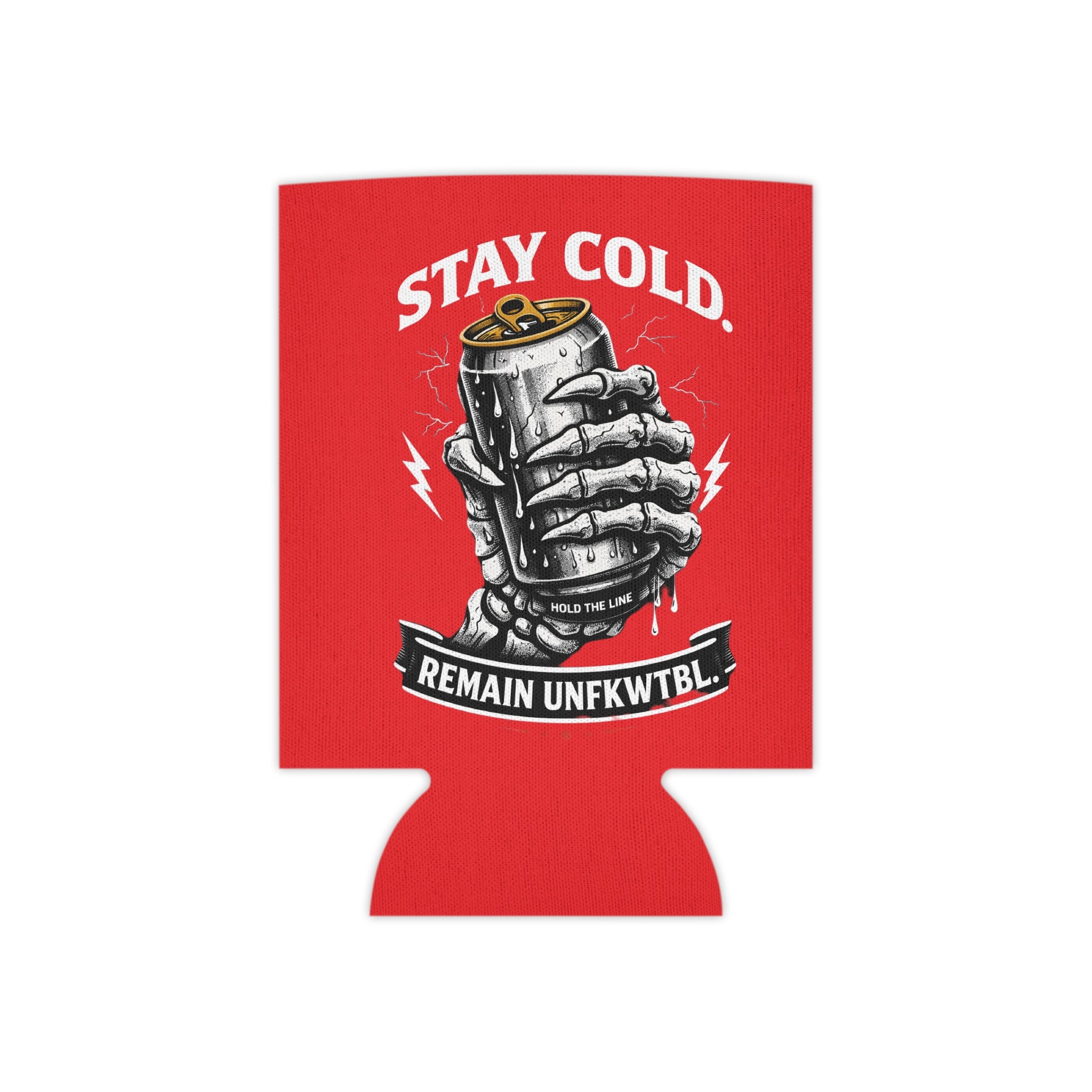 Stay Cold Can Cooler — Skull Hand & Trident Island Beer Koozie