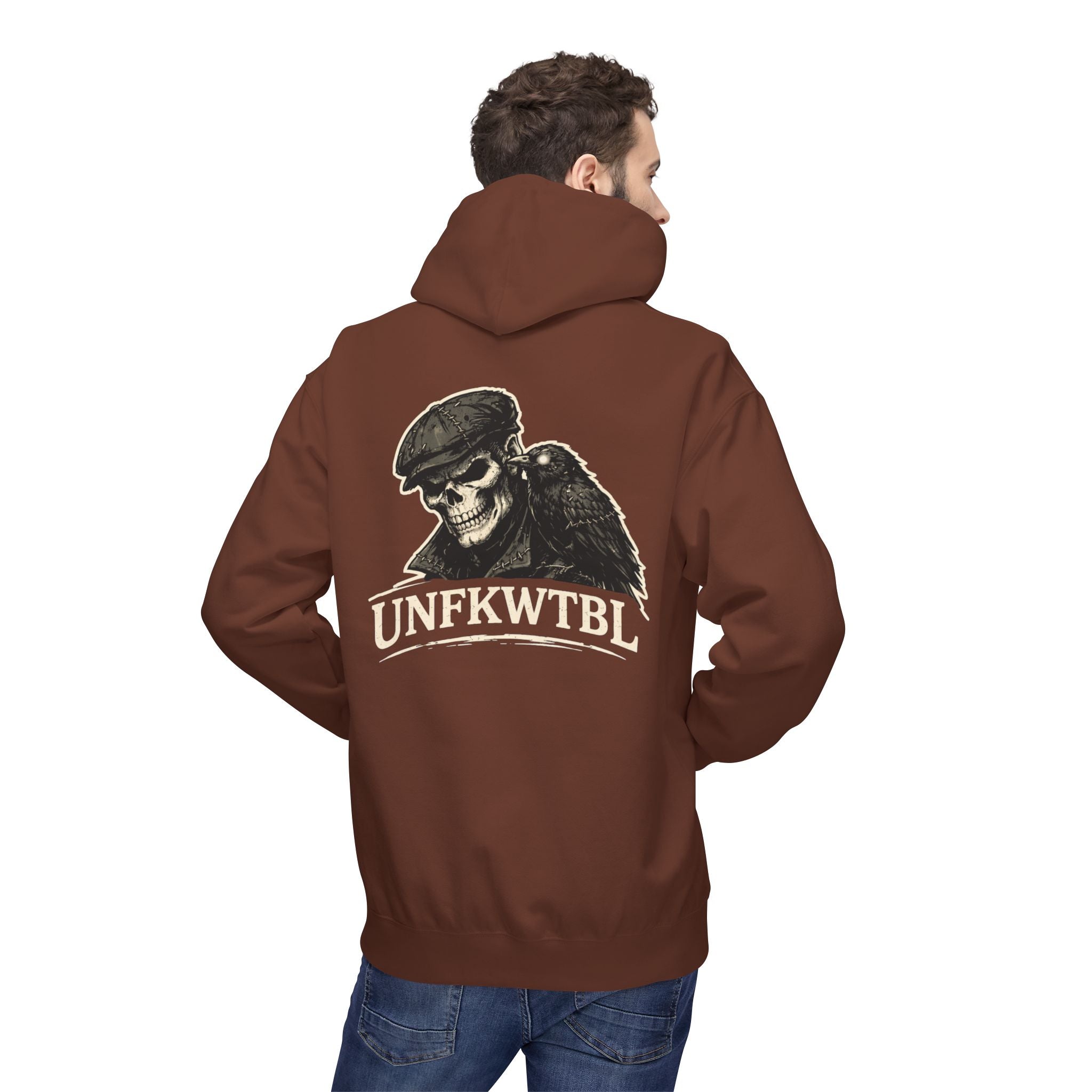Skull & Raven "UNFKWTBL" Hoodie — Gothic Streetwear Pullover