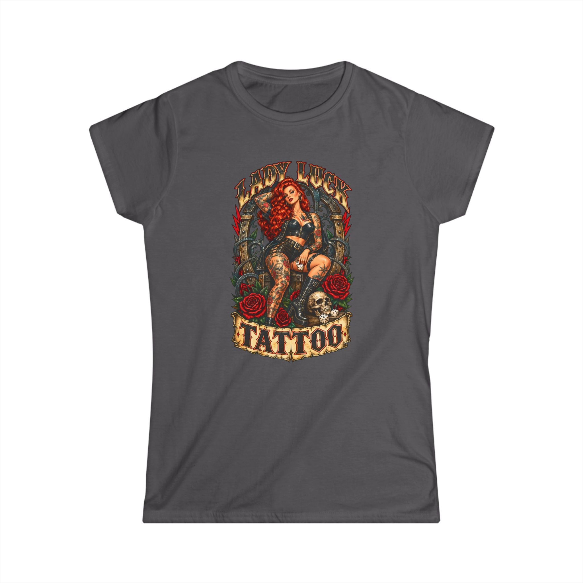Lady Luck Tattoo Rebel Pinup Women’s Tee