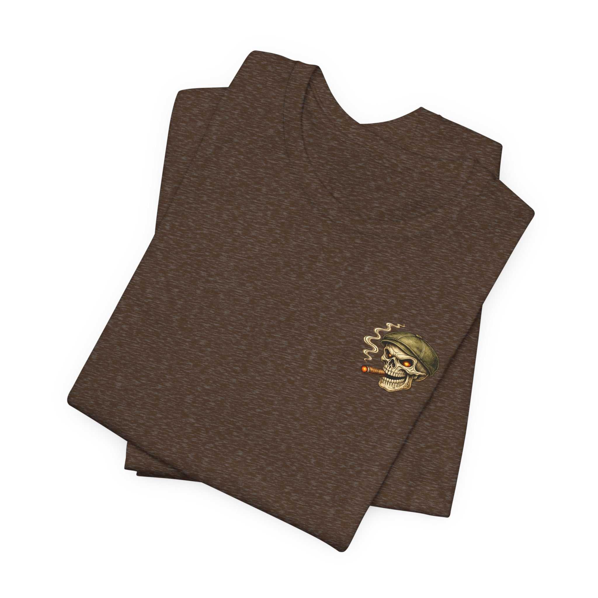 Still Standing Skull Tee — Vintage Military Skull Smoking Cigar T-Shirt