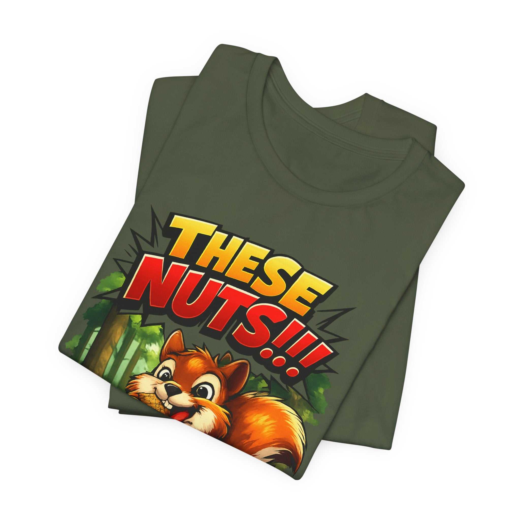 Graphic T-Shirt - Playful Squirrel Woodland Design for Casual Wear