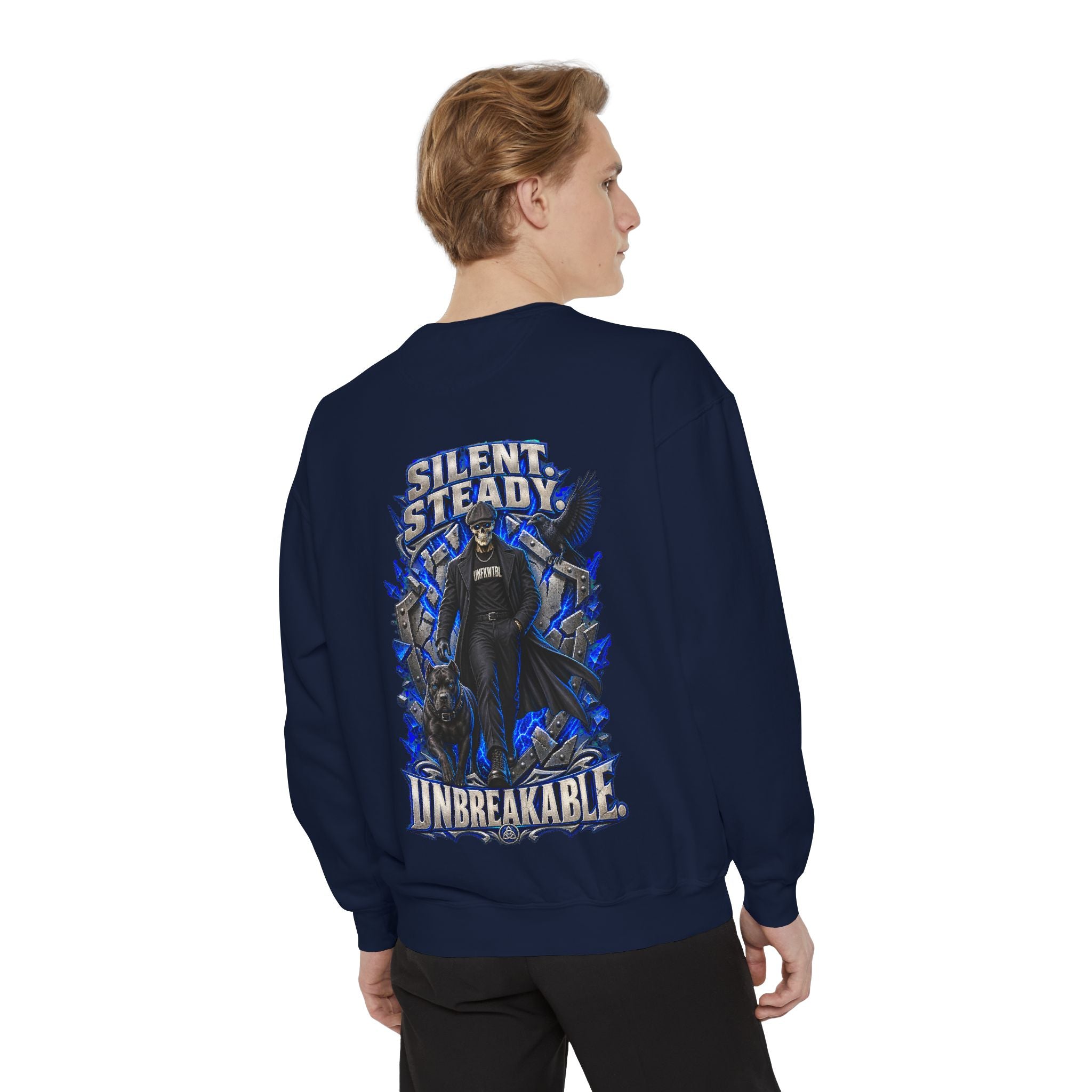 Silent. Steady. Unbreakable. Crewneck