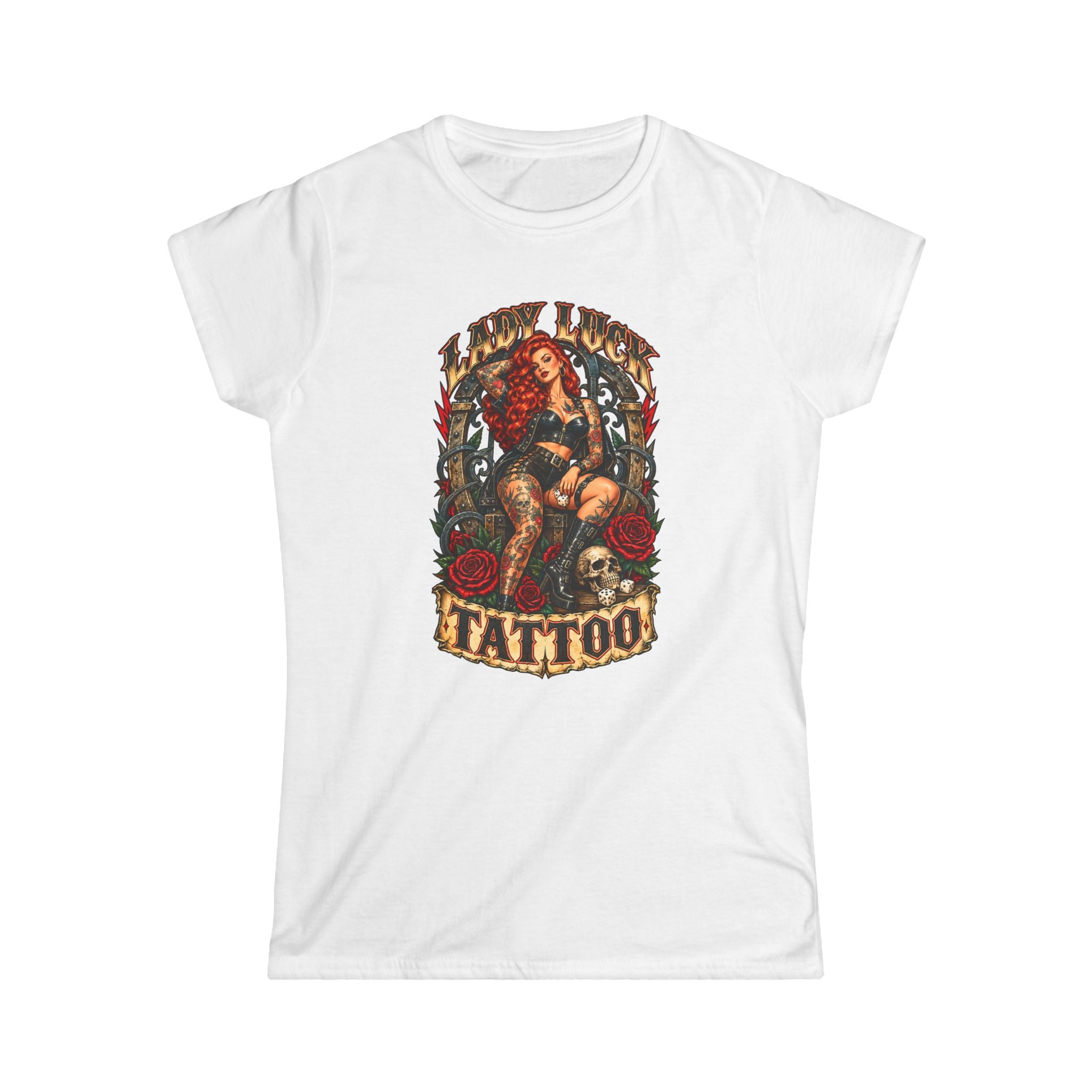 Lady Luck Tattoo Rebel Pinup Women’s Tee