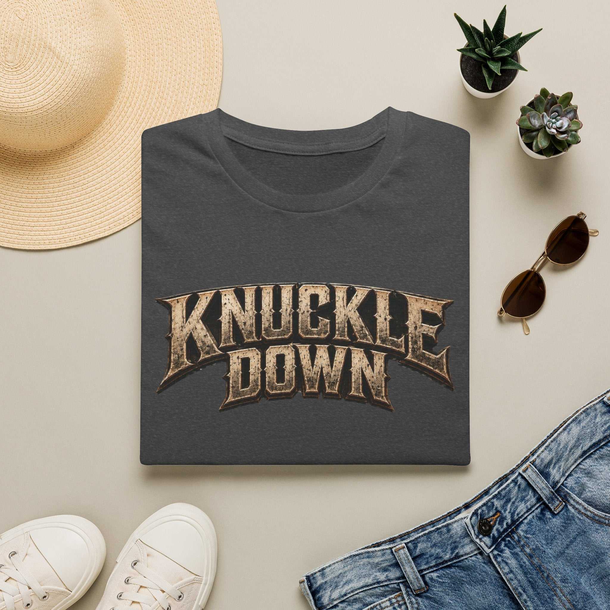 Knuckle Down Graphic T‑Shirt — Vintage Rugged Fighting Vibe